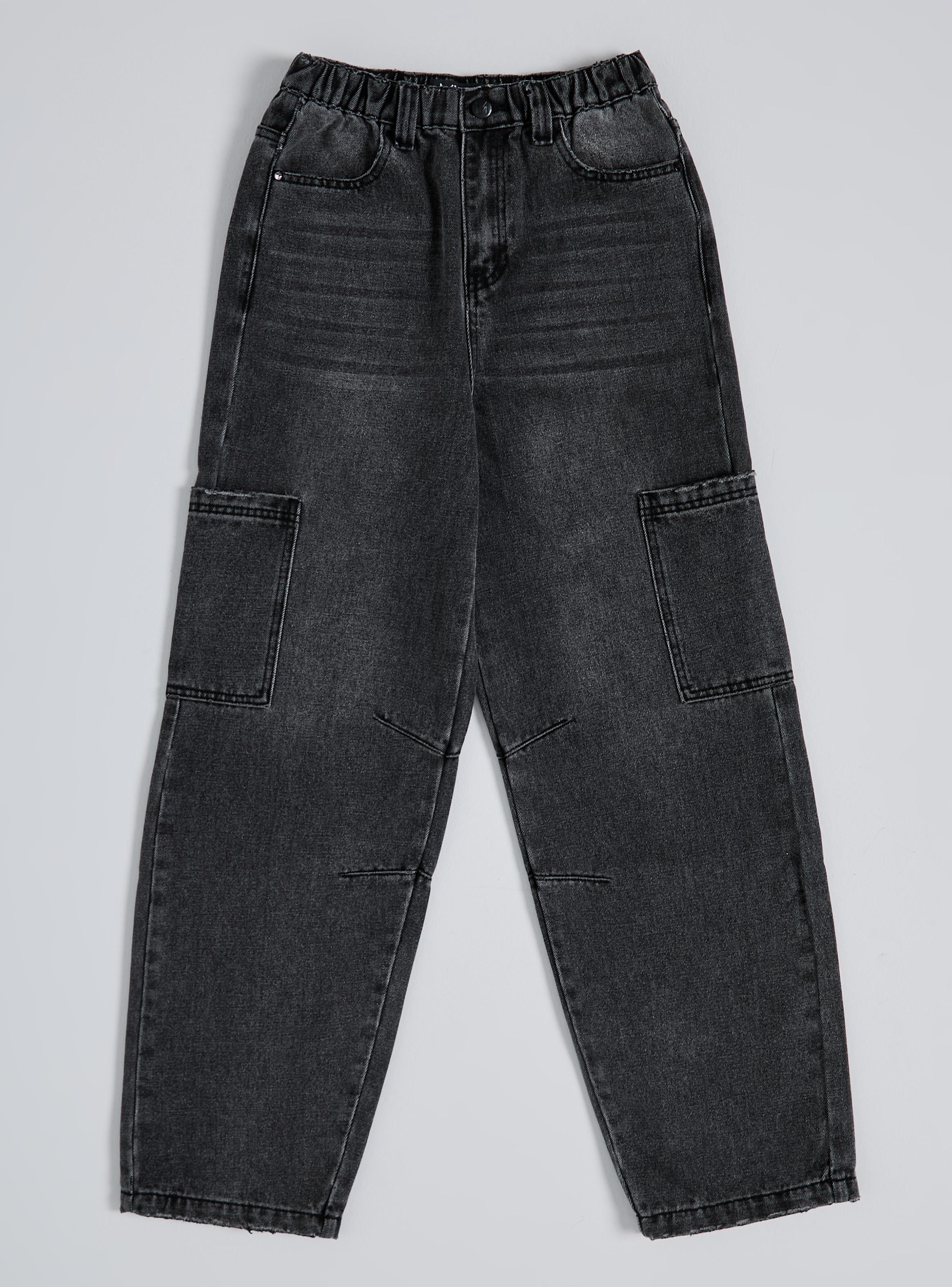 Jeans Cargo Detalle Deslavado-0