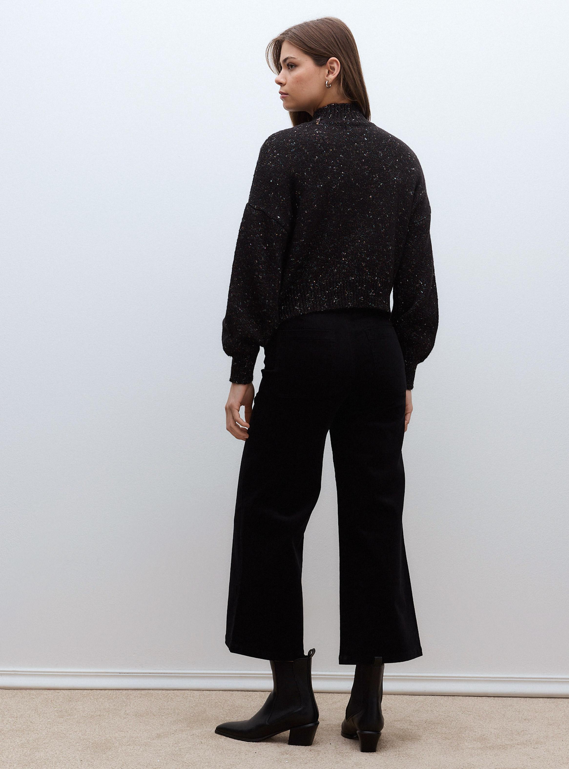 Sweater Manga Globo con Cuello Alto y Lurex Multicolor-5