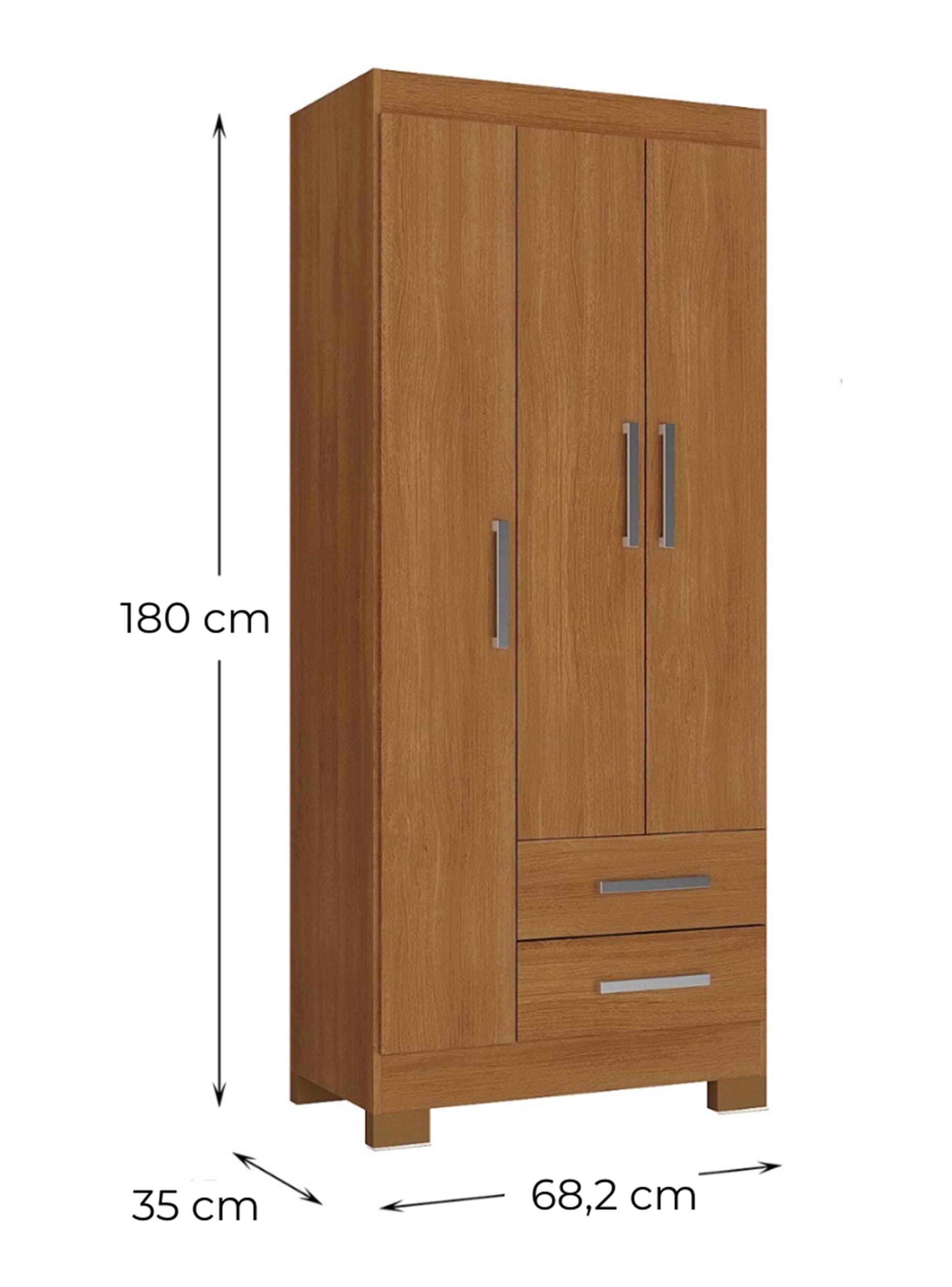 Closet 3 Puertas 2 Cajones Canela Ro32Ci-1