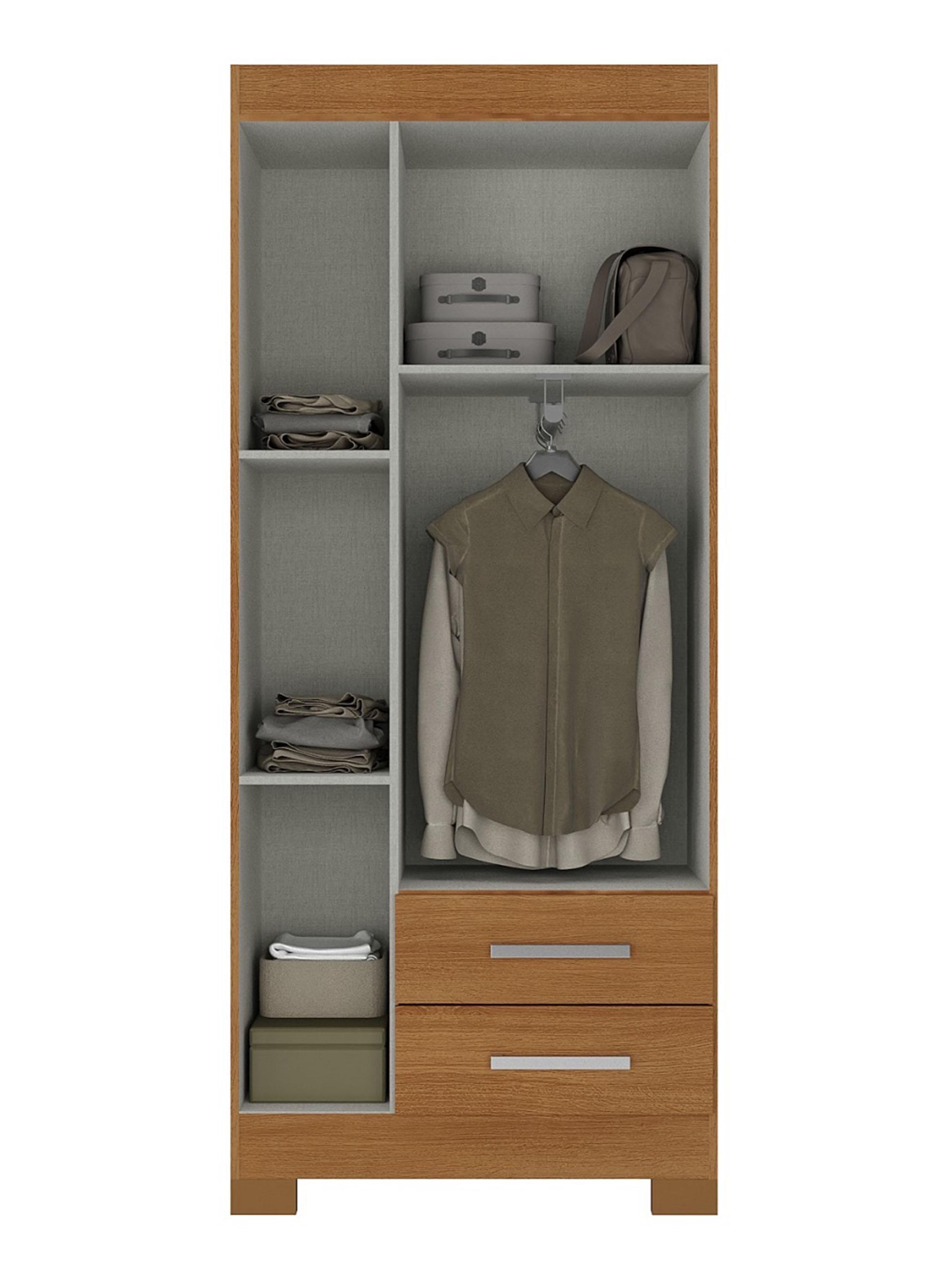 Combo Clóset de 3 Puertas 2 Cajones + Cómoda de 5 Cajones Canela-4