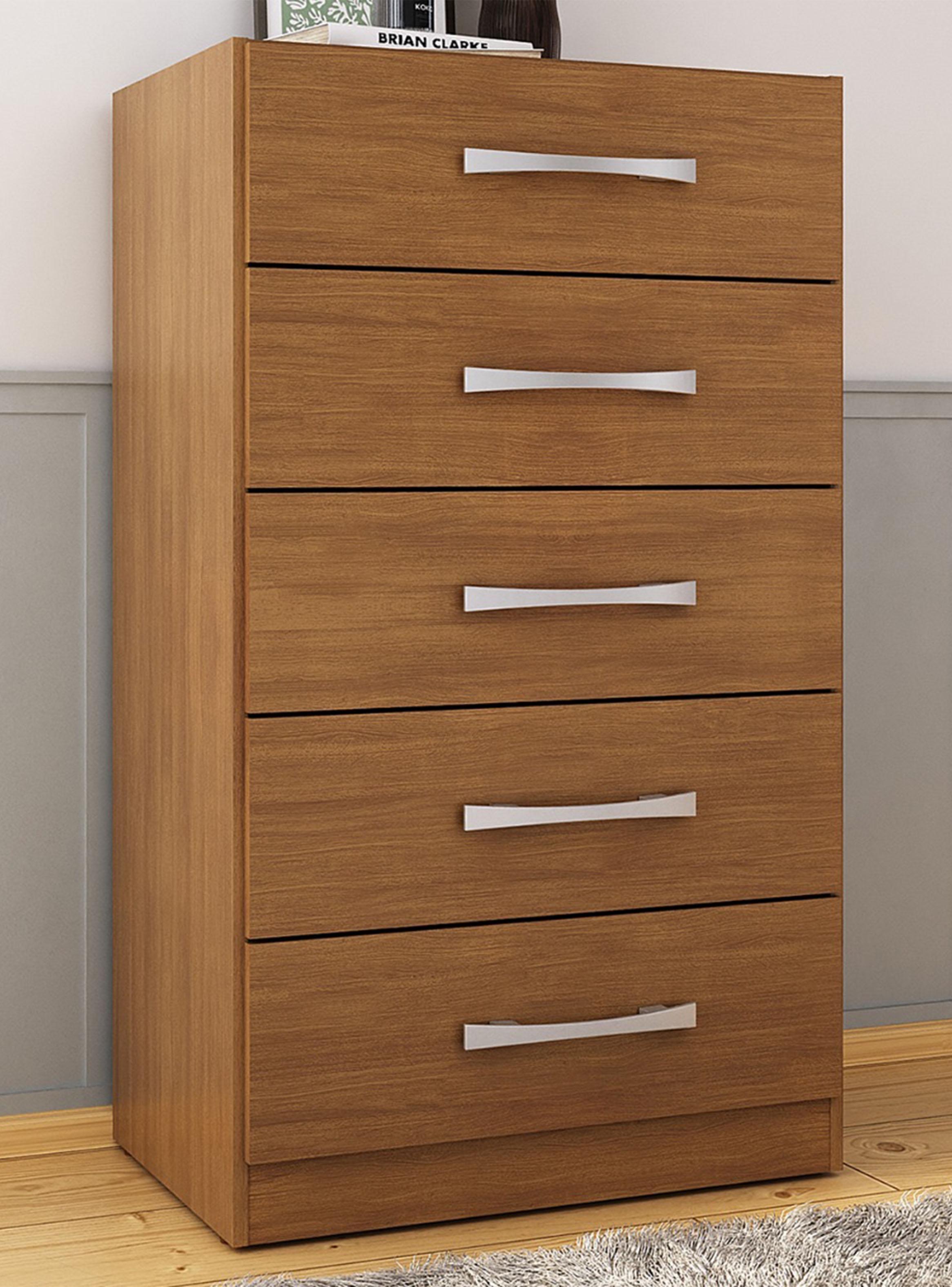 Combo Clóset de 4 Puertas 2 Cajones + Cómoda de 5 Cajones Canela-4