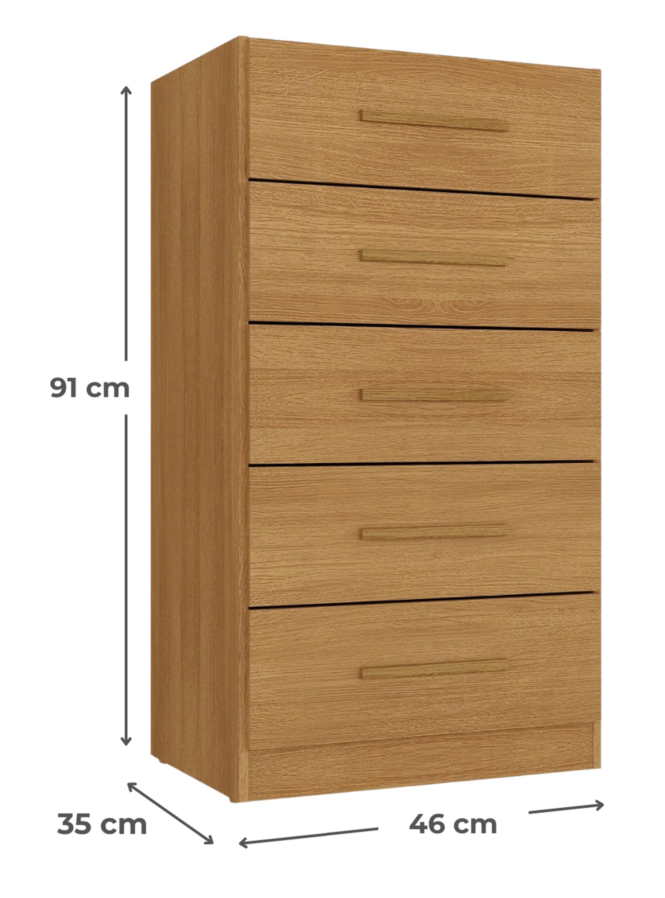 Combo Clóset de 4 Puertas 2 Cajones + Cómoda de 5 Cajones Canela-3