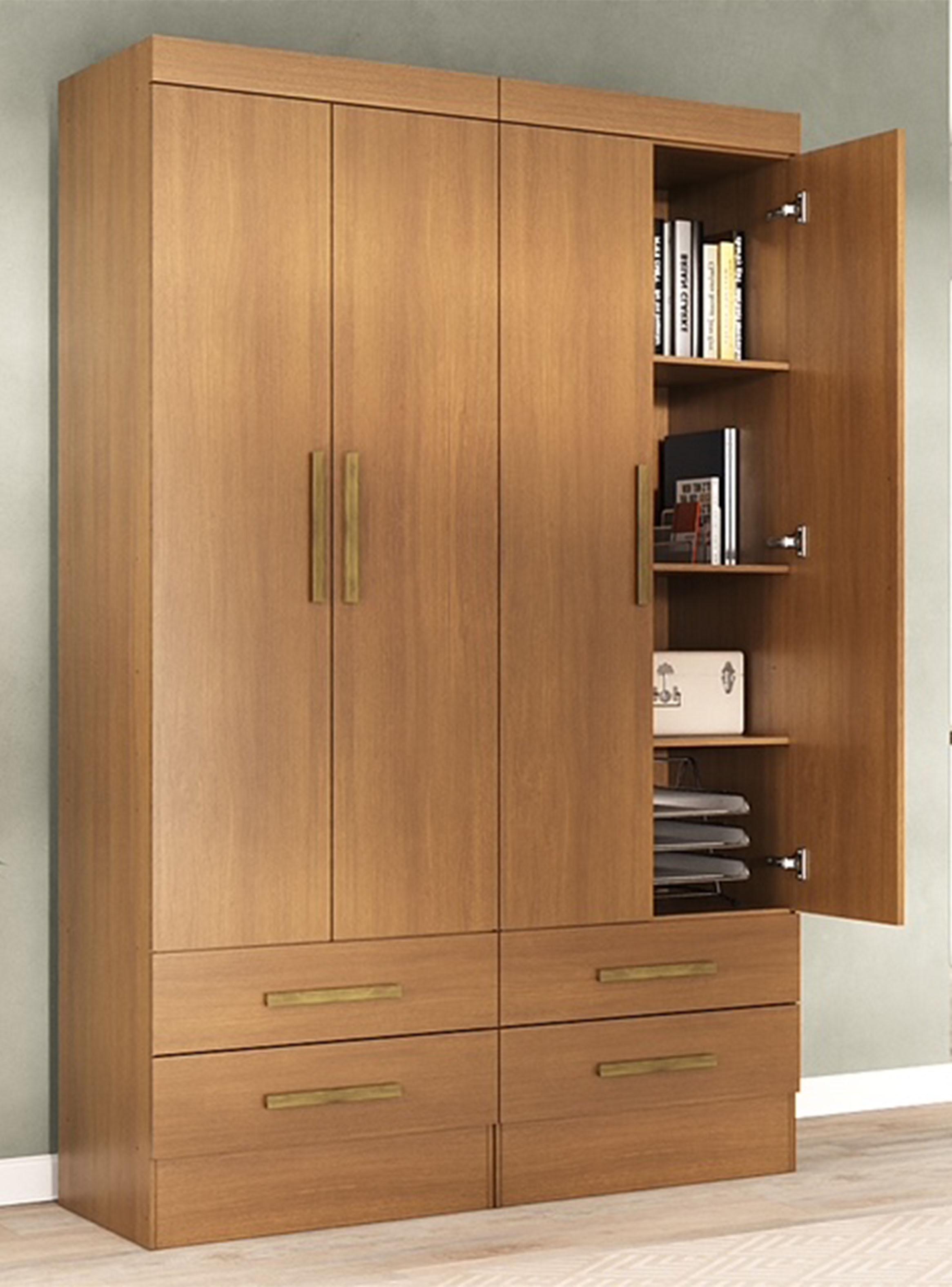 Combo de 2 Clósets Canela  2 Puertas + 2 Cajones con Múltiples Maneras de Armado-4