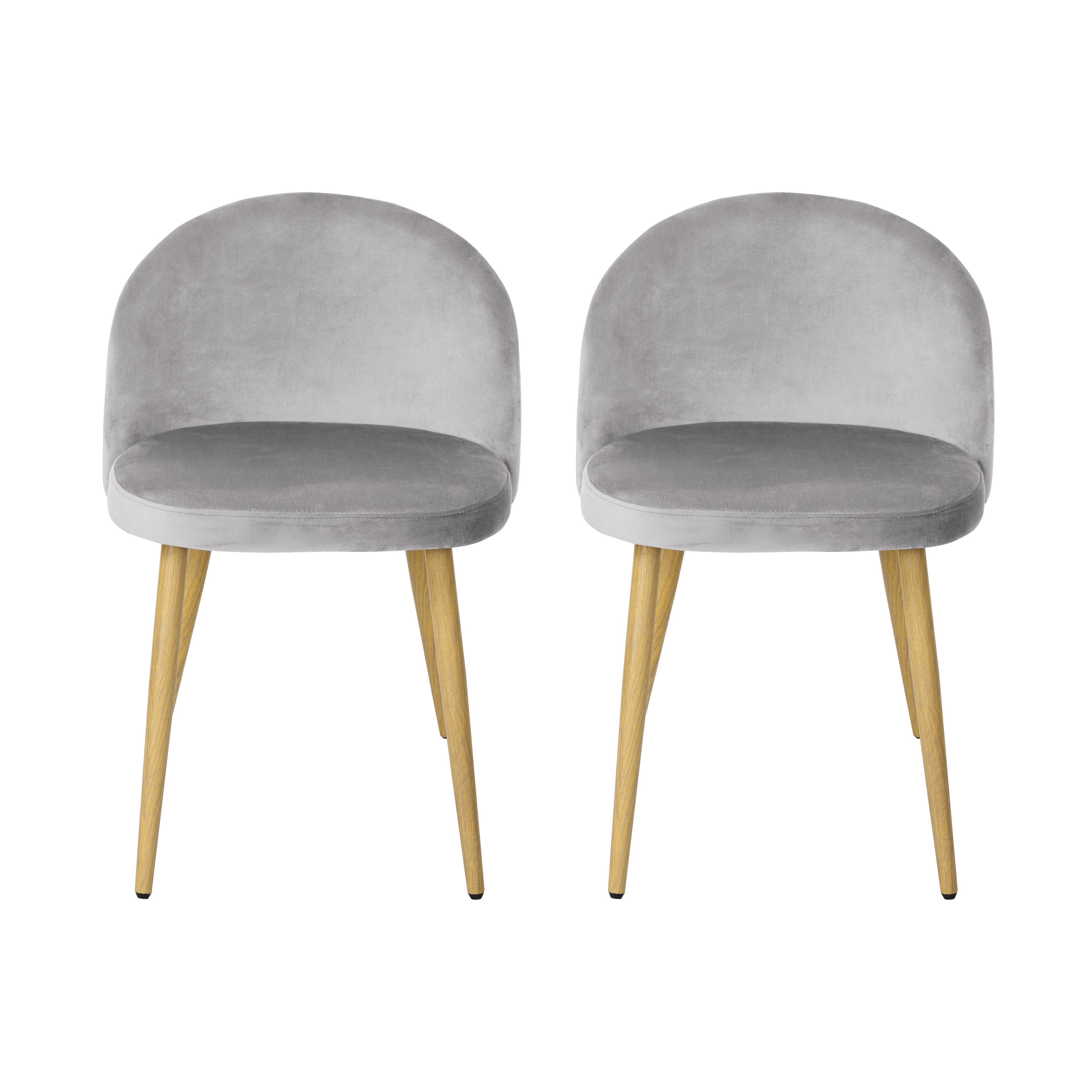 Set 2 Sillas de Comedor Gabrielle Gris-1