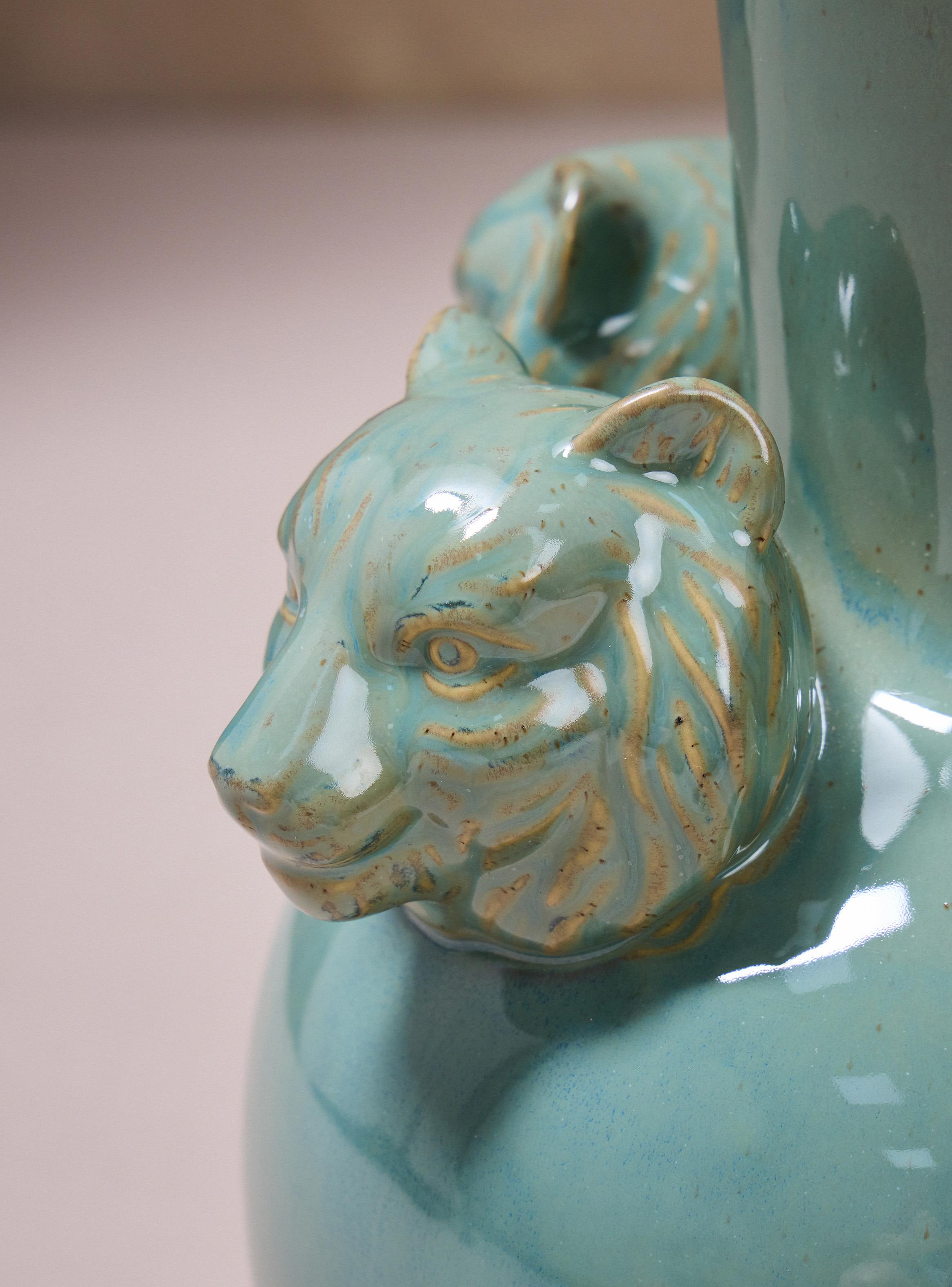 Florero Tigres 16x16x27 cm-2