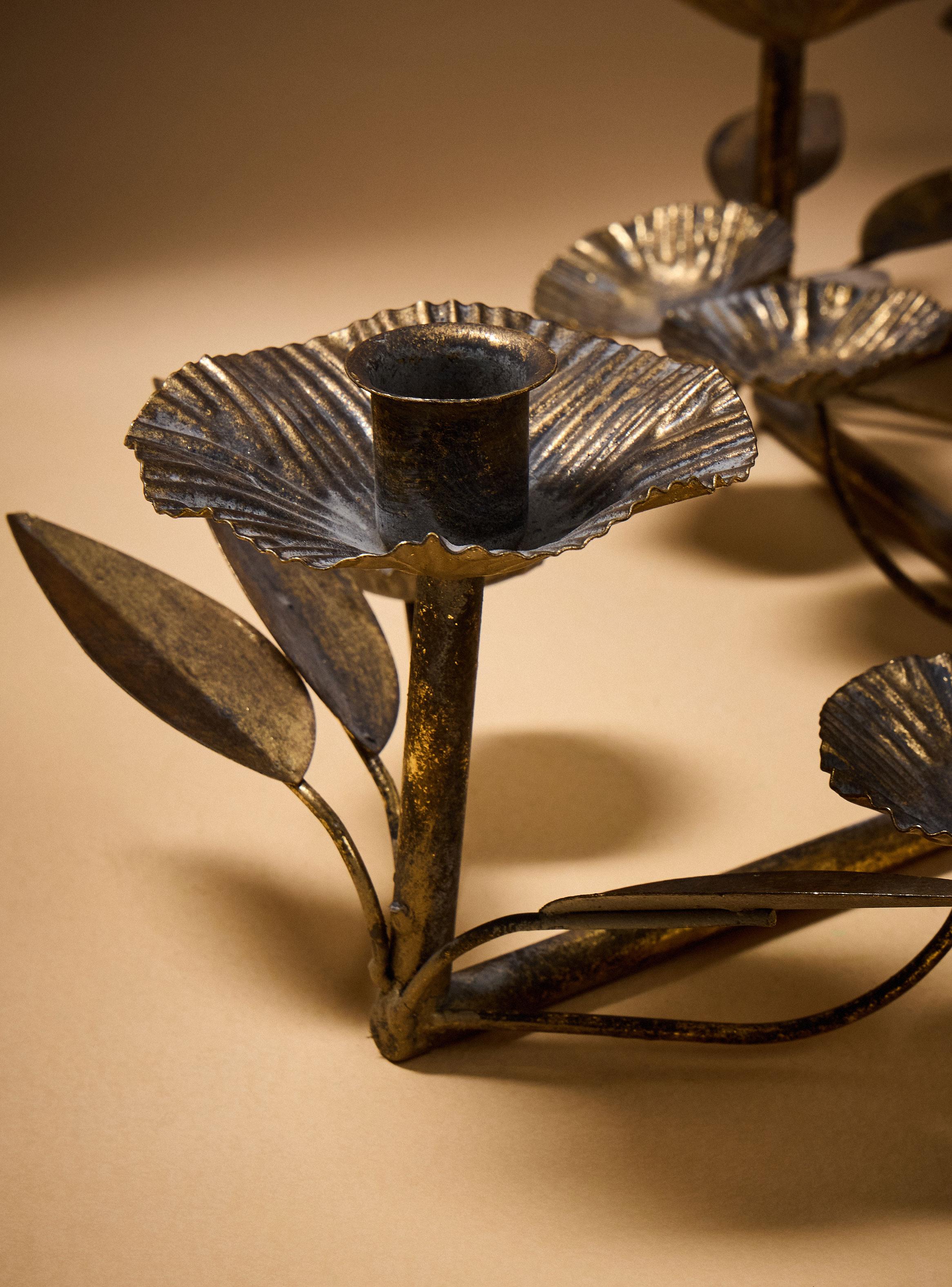 Candelabro 4 Velas Dorado-2