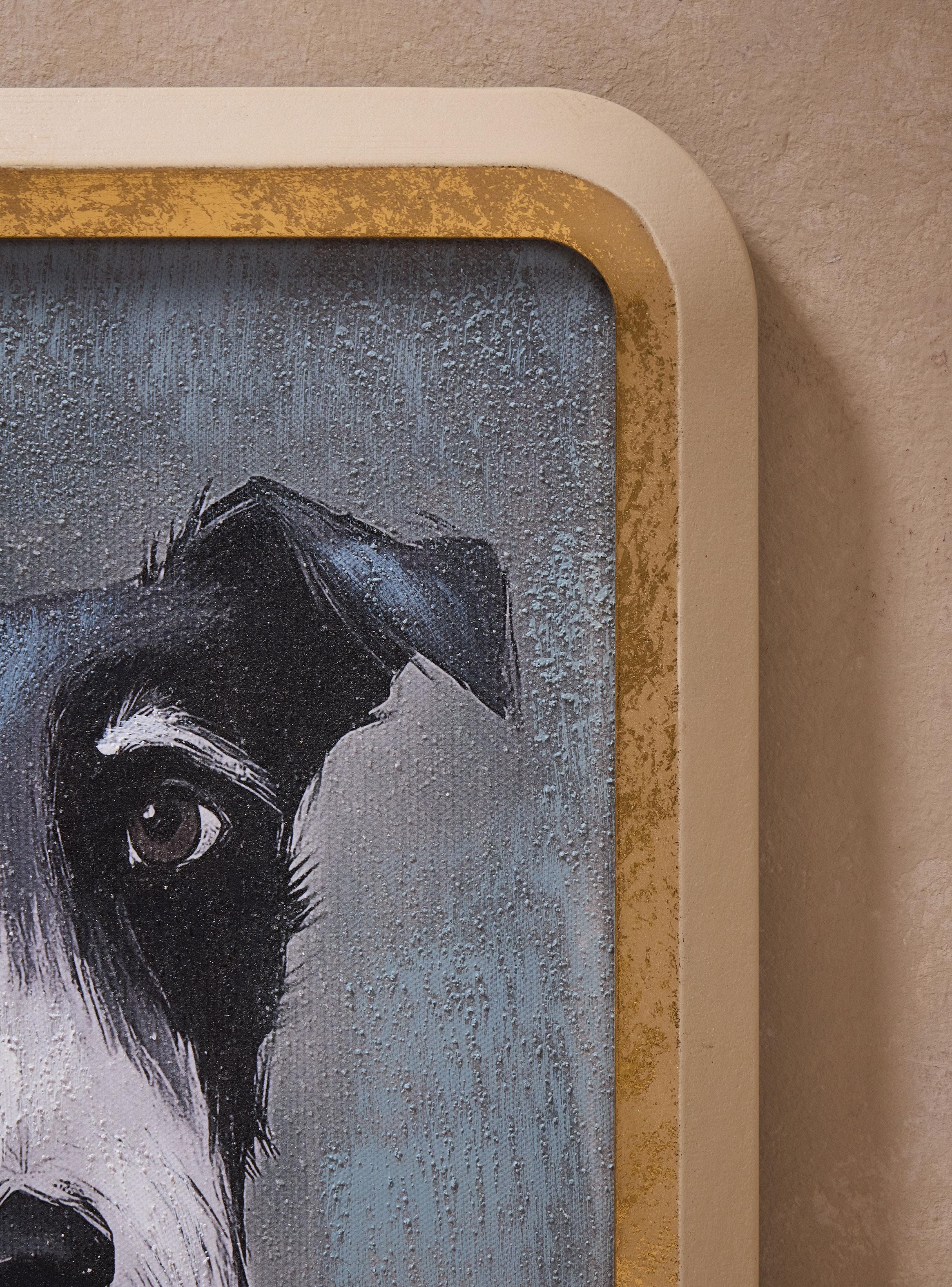 Cuadro de Perro Gris 30x40 cm-2