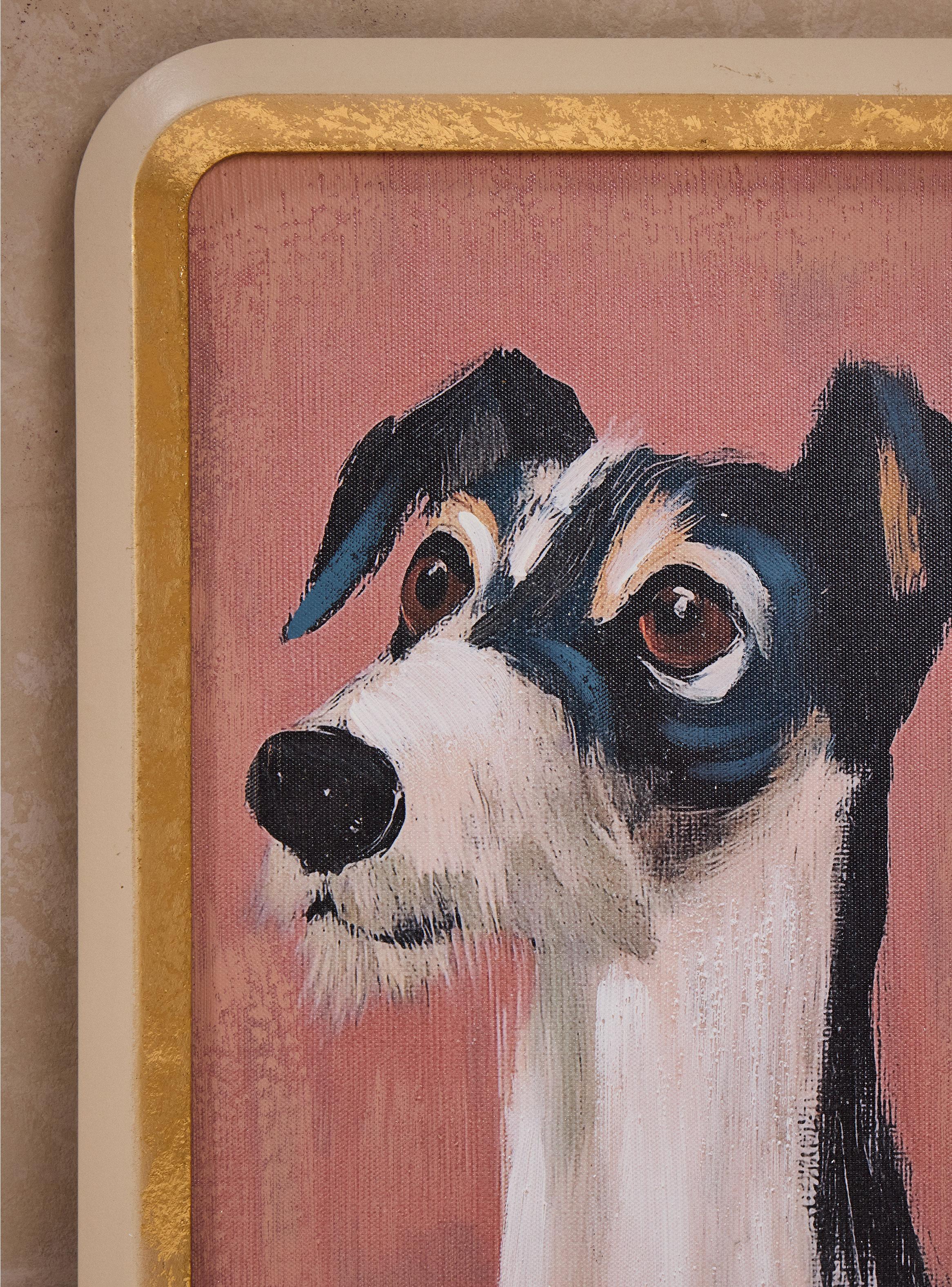 Cuadro de Perro Rosa 40 cm-2