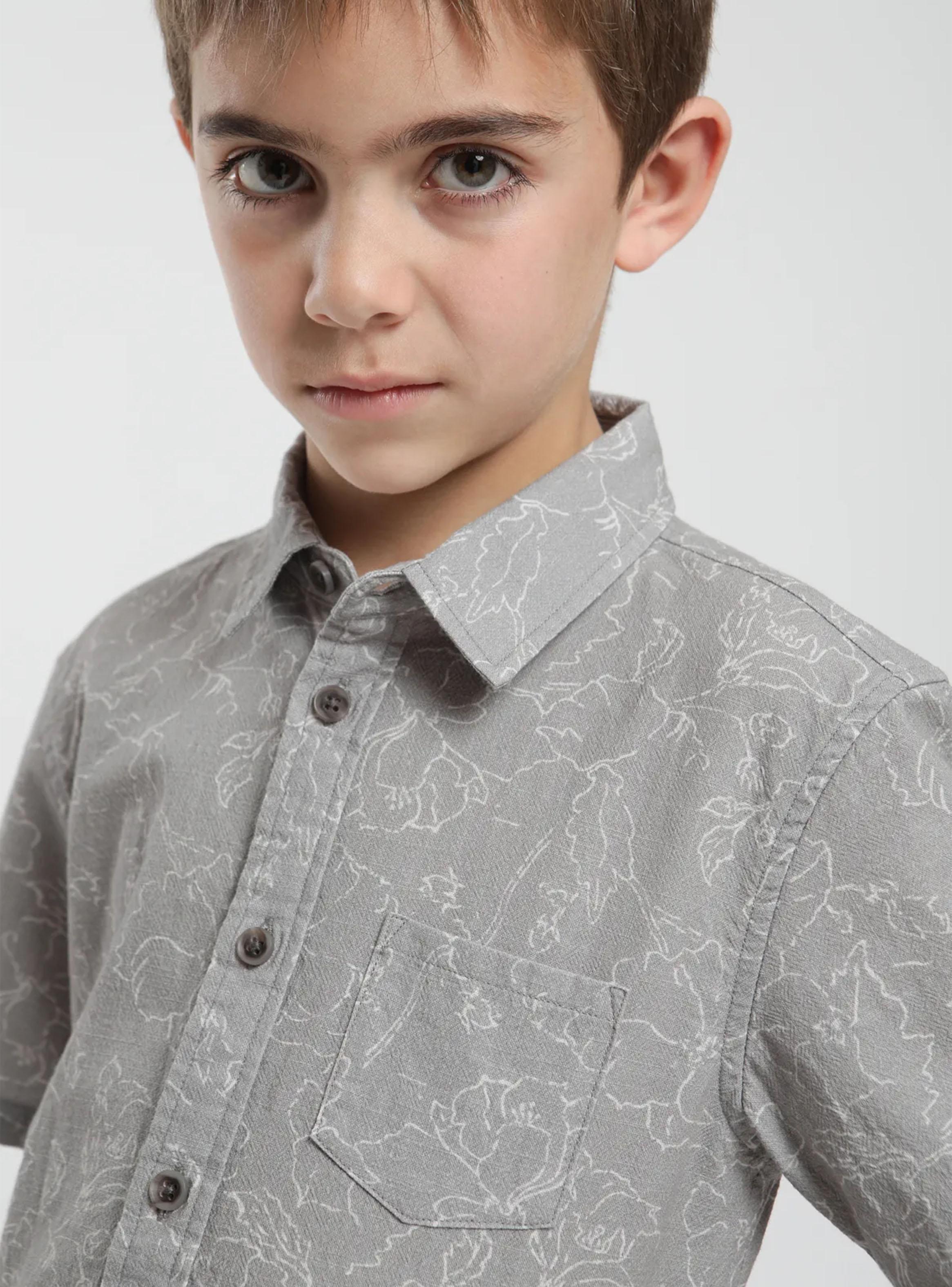 Camisa Kids Líneas Flores de Algodón Orgánico-2