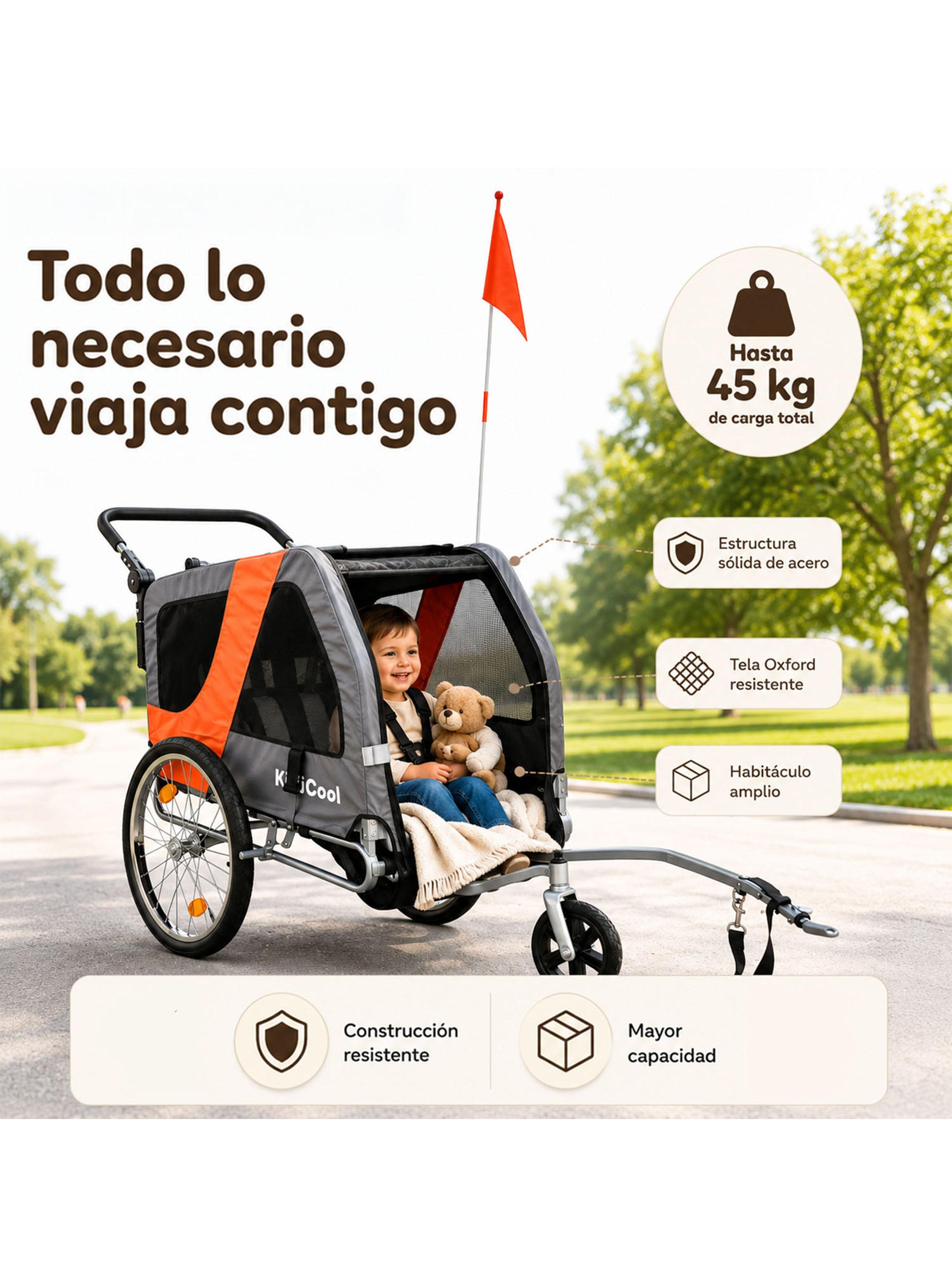 Carro de Paseo Jogger Gris Baby Trailer Single-3