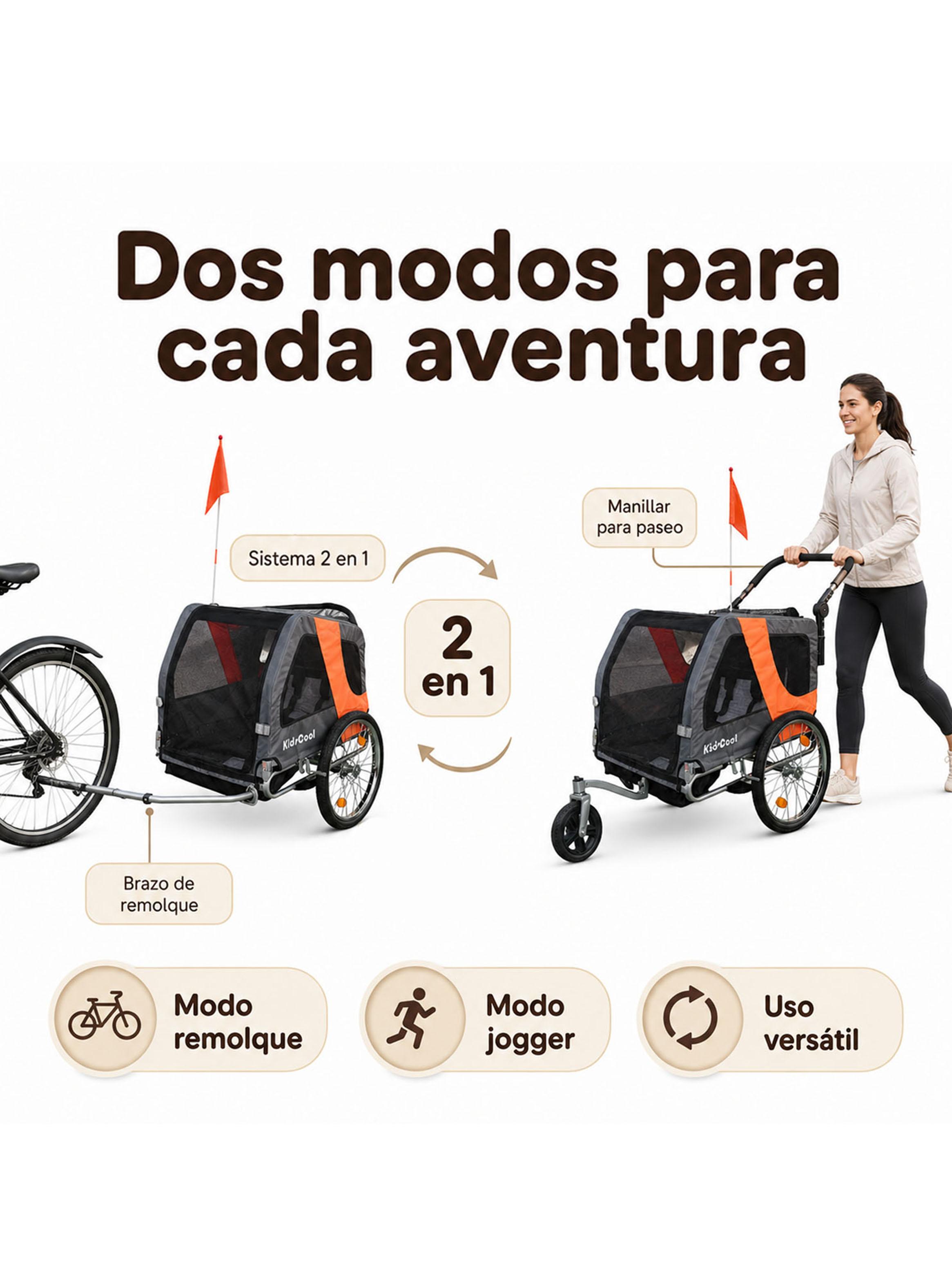 Carro de Paseo Jogger Gris Baby Trailer Single-2