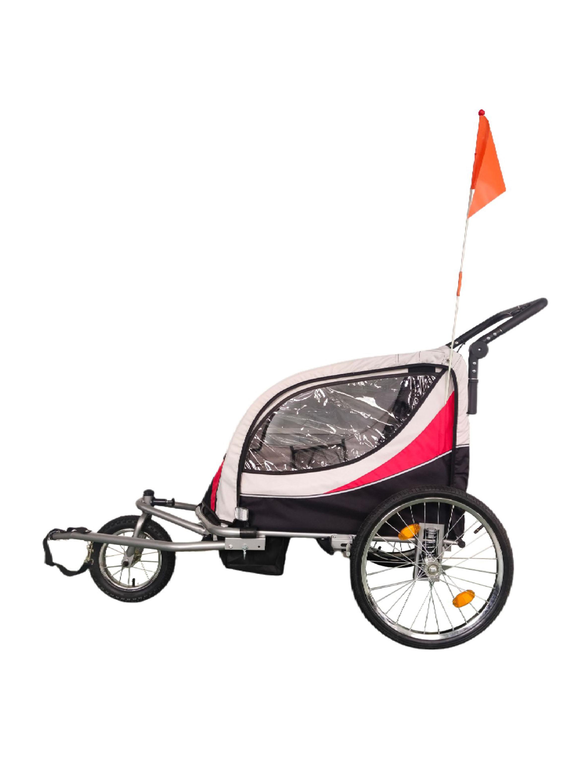 Carro Jogger Baby Trailer Duplex Rojo-2