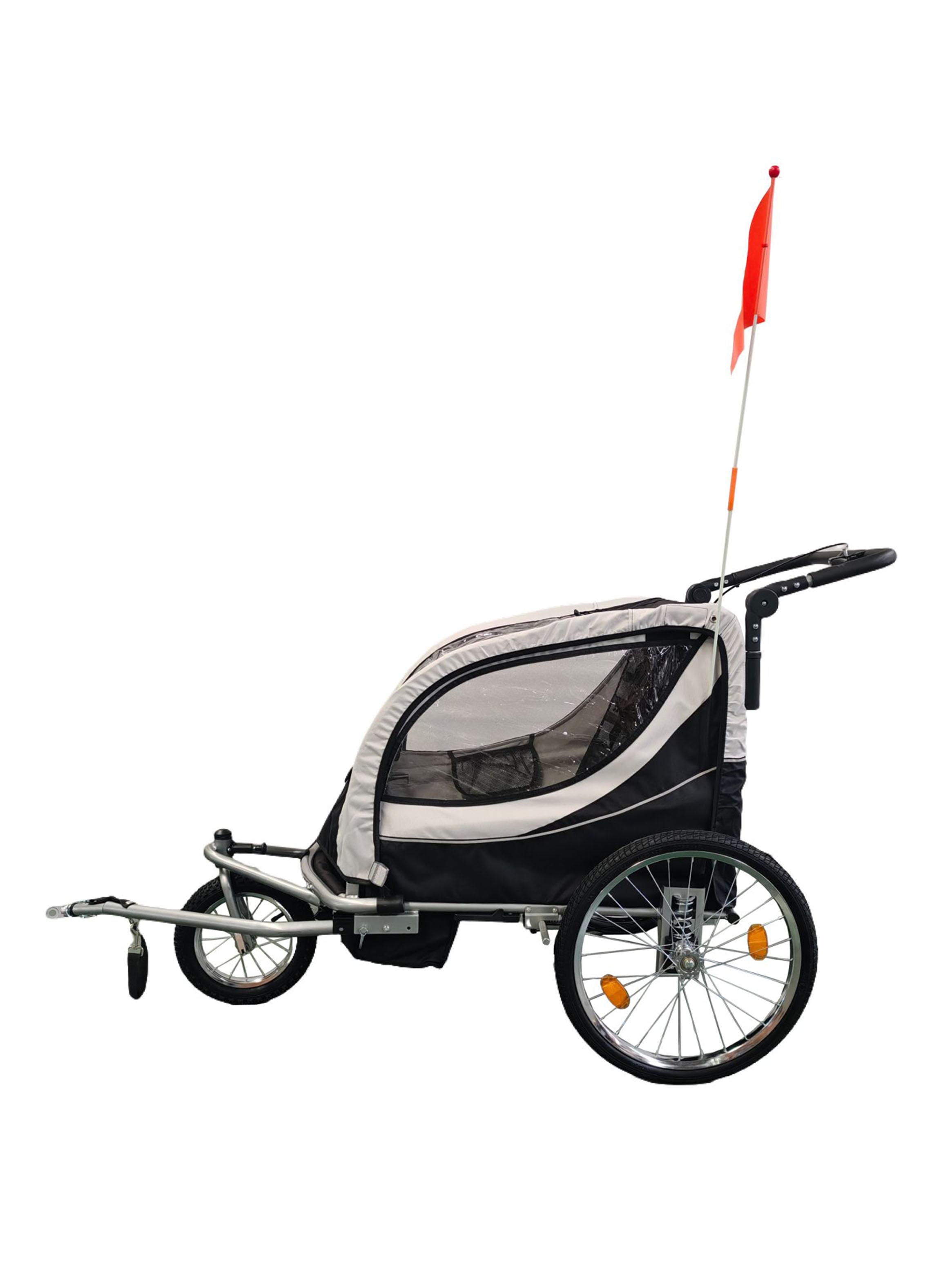 Carro Jogger Baby Trailer Duplex Negro-2