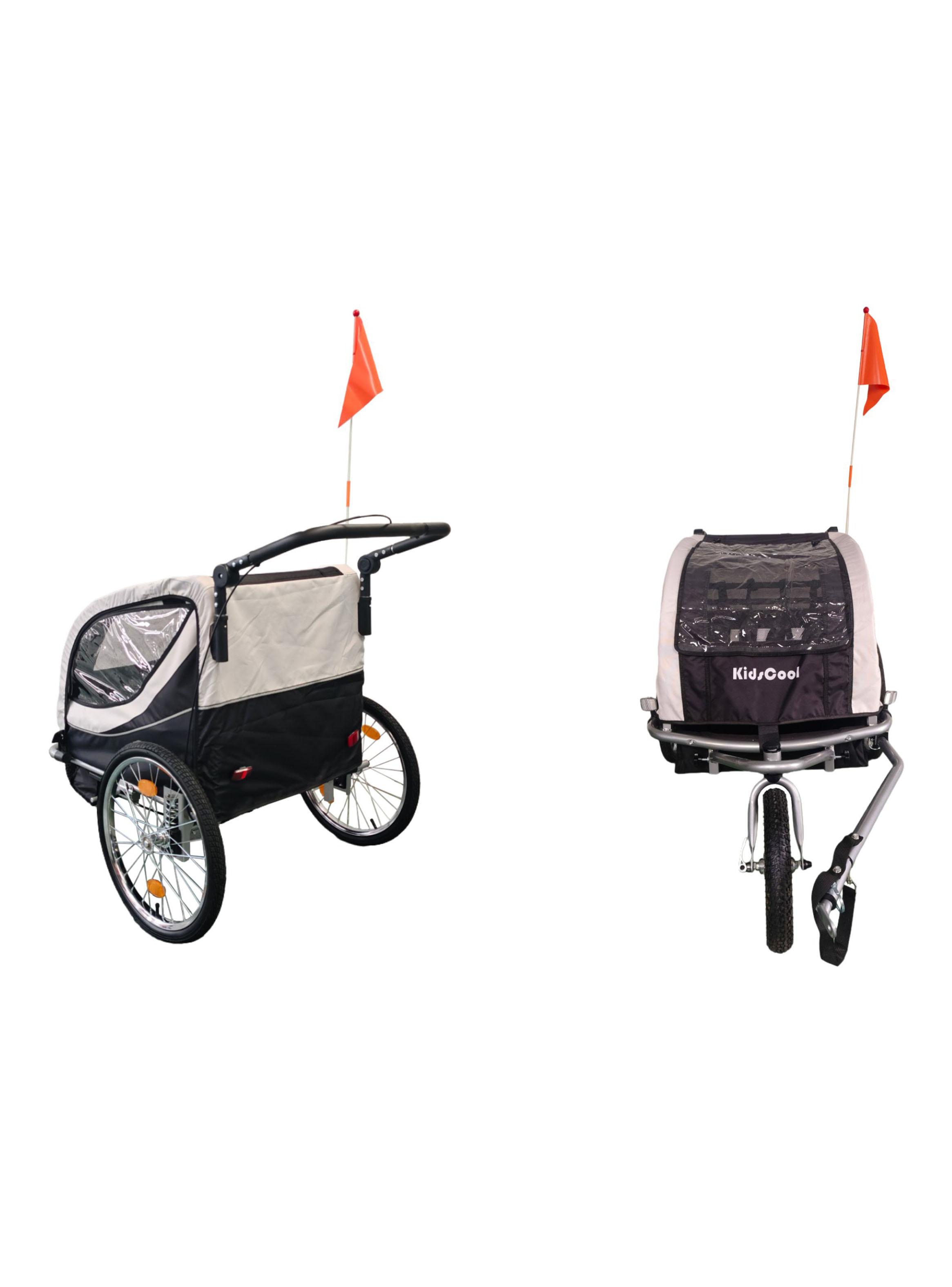 Carro Jogger Baby Trailer Duplex Negro-4