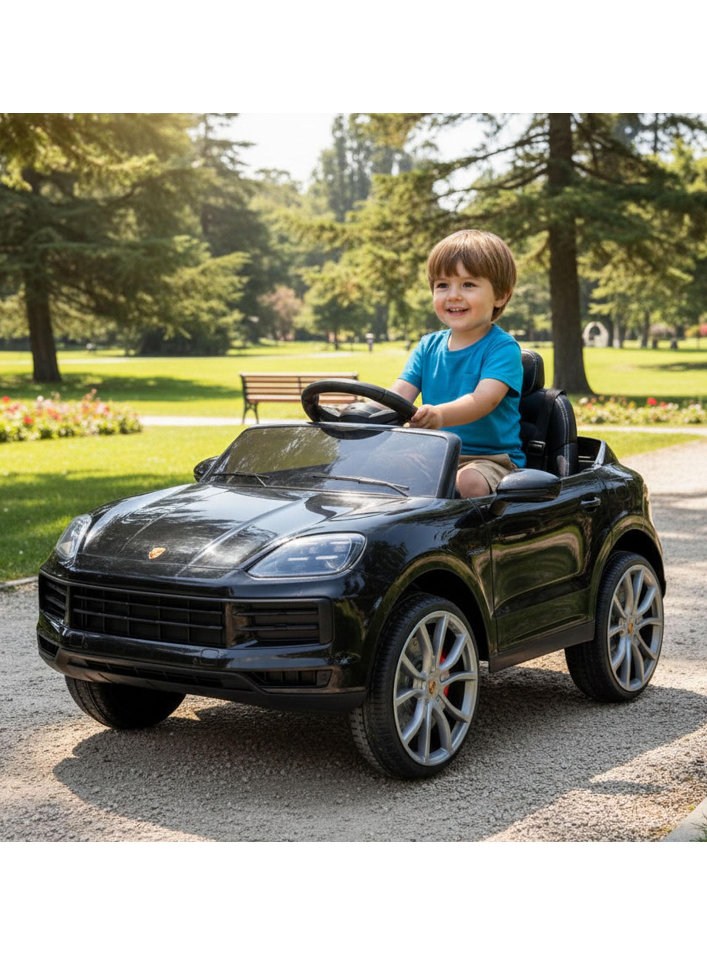 Auto a Batería Porsche Cayenne 12v 2 Motores Negro-5
