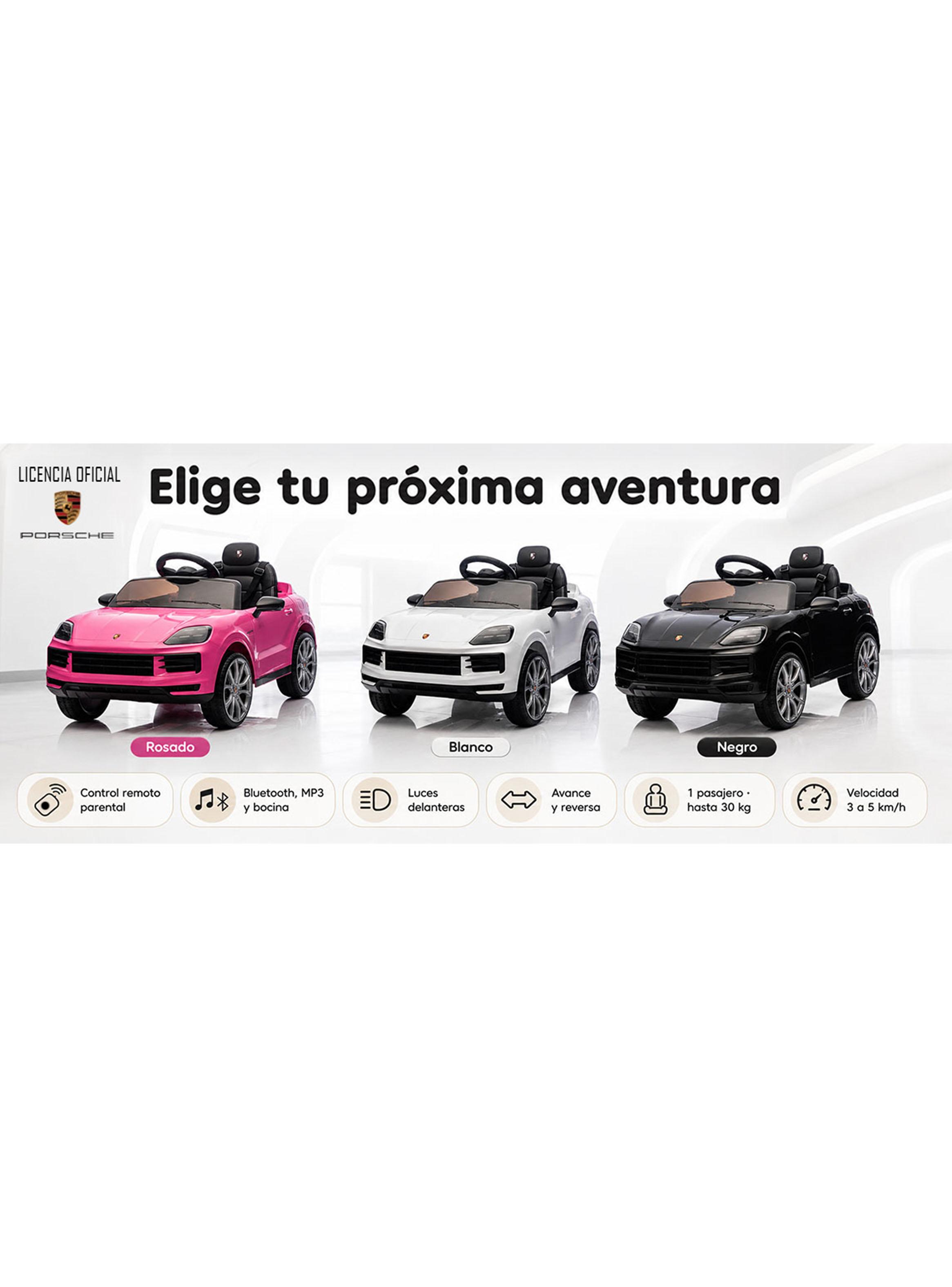 Auto a Batería Porsche Cayenne 12v 2 Motores Negro-4