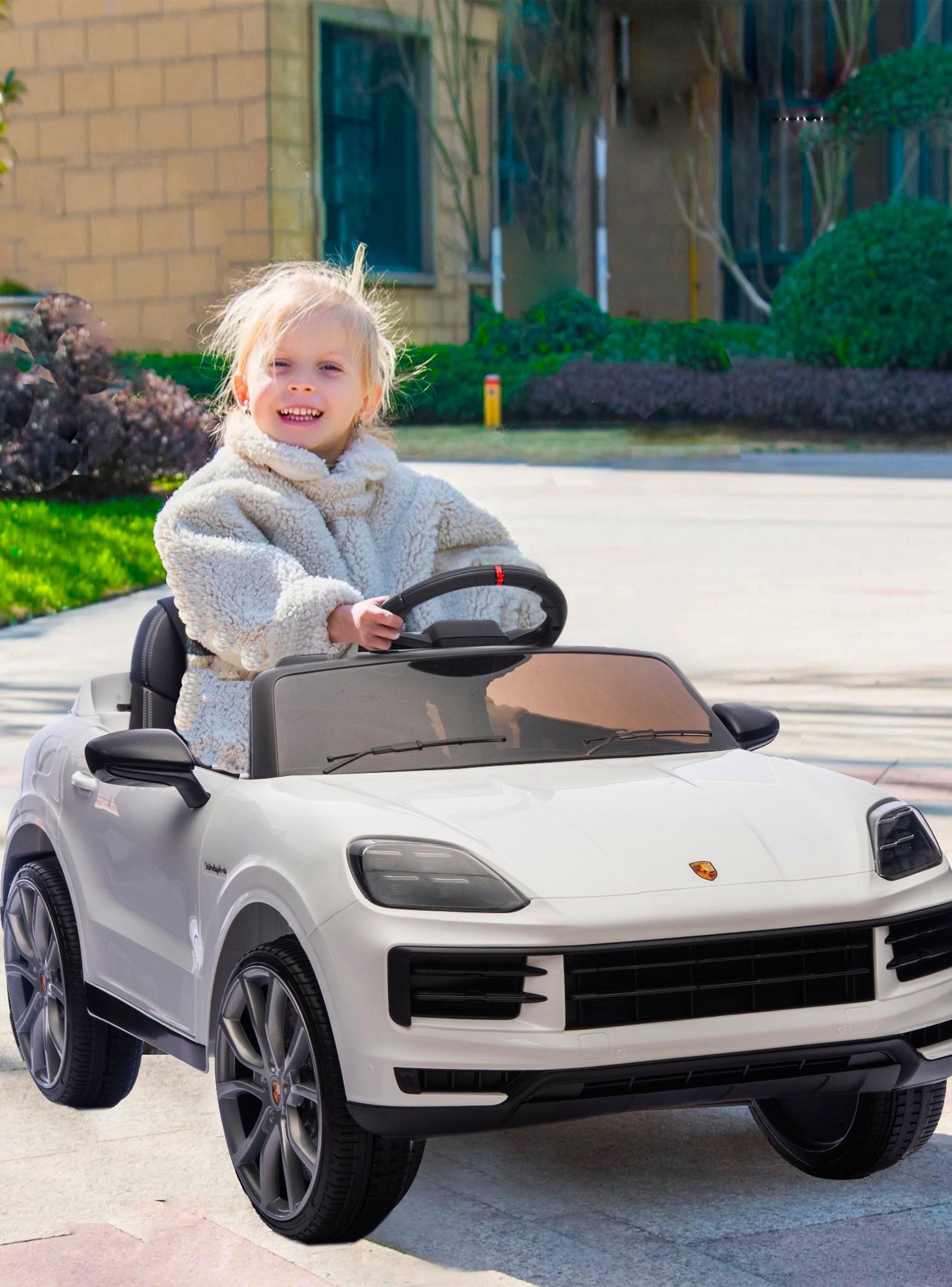 Auto a Batería Porsche Cayenne 12v 2 Motores Blanco-6