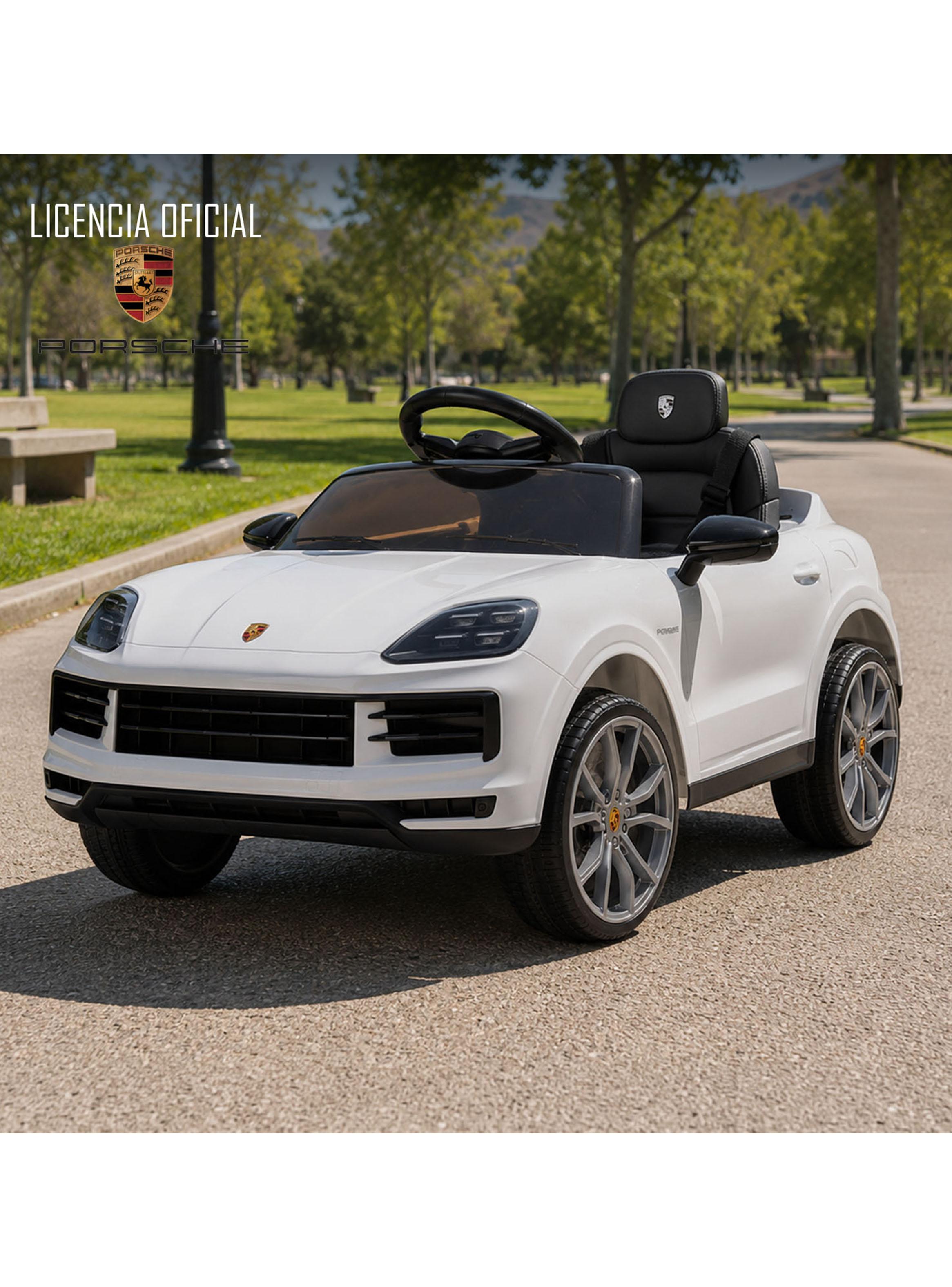 Auto a Batería Porsche Cayenne 12v 2 Motores Blanco-6