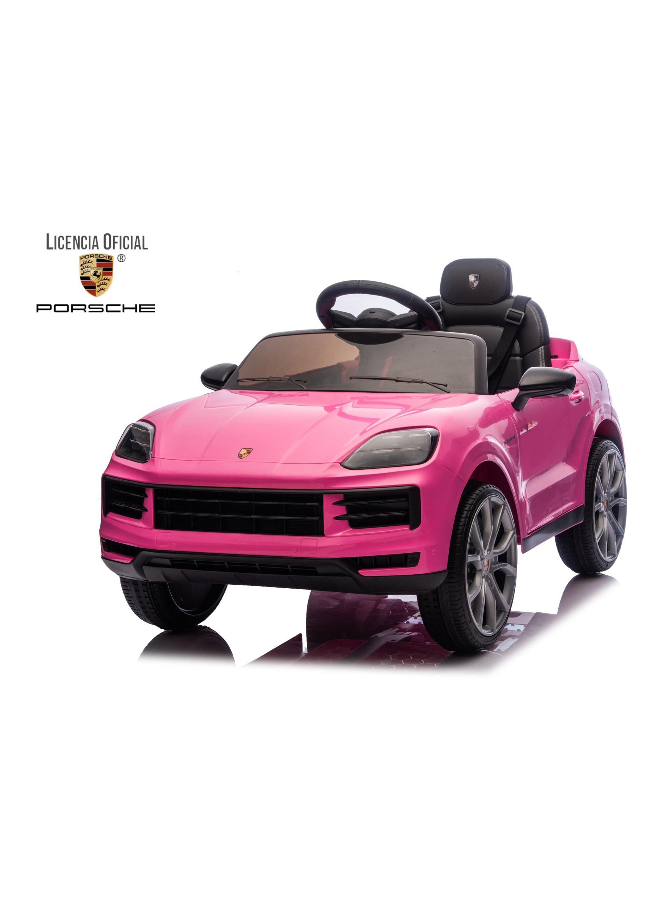 Auto a Batería Porsche Cayenne 12v 2 Motores Rosado-2