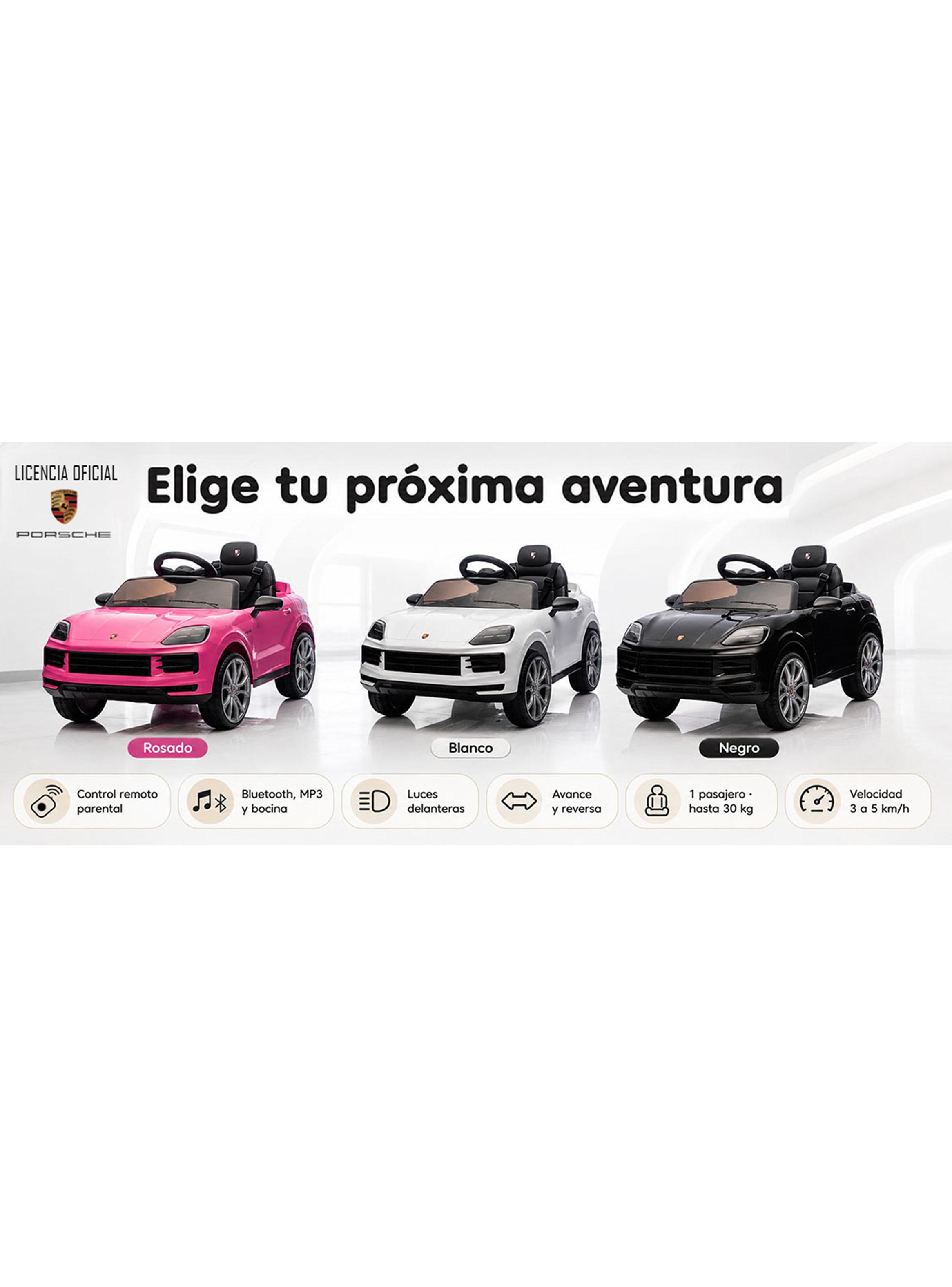 Auto a Batería Porsche Cayenne 12v 2 Motores Rosado-4