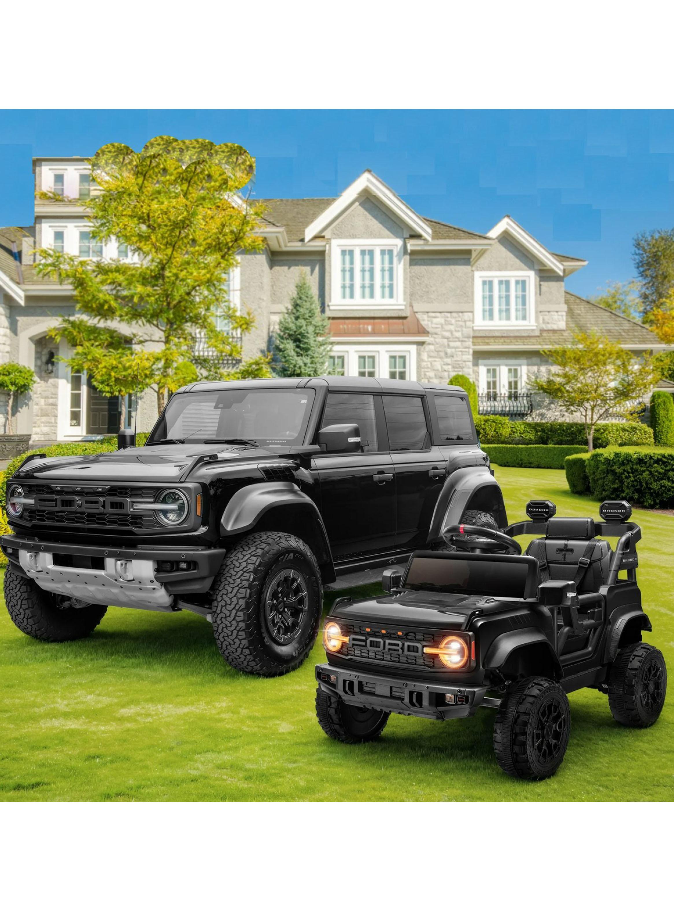 Auto a Batería Ford Bronco Raptor 12v 2 Motores Negro-5