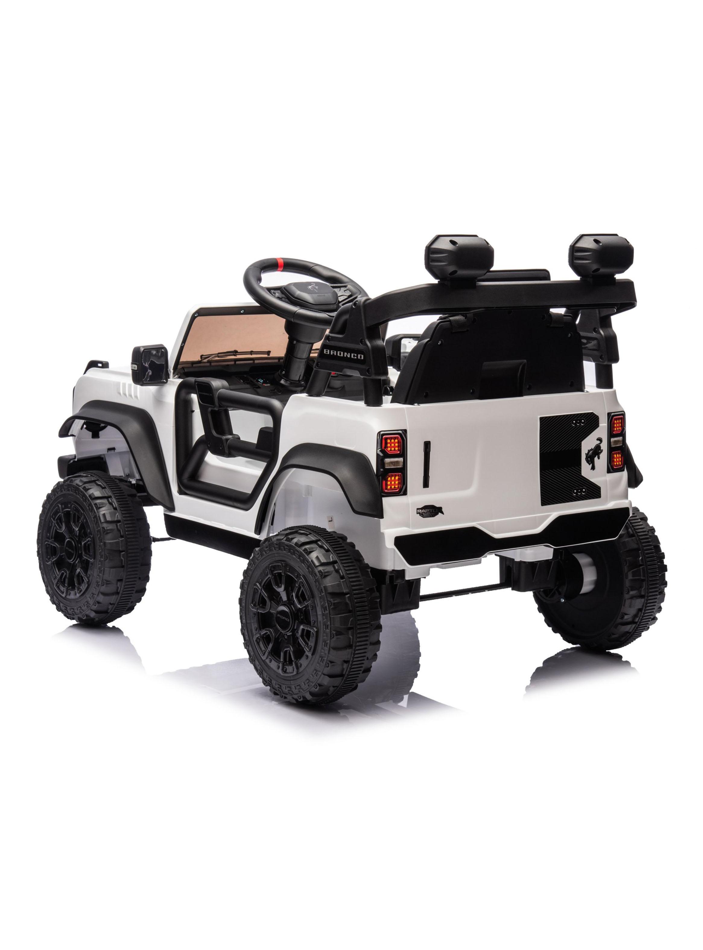 Auto Bateria Ford Bronco Raptor 12v 2 Motores Blanco-4