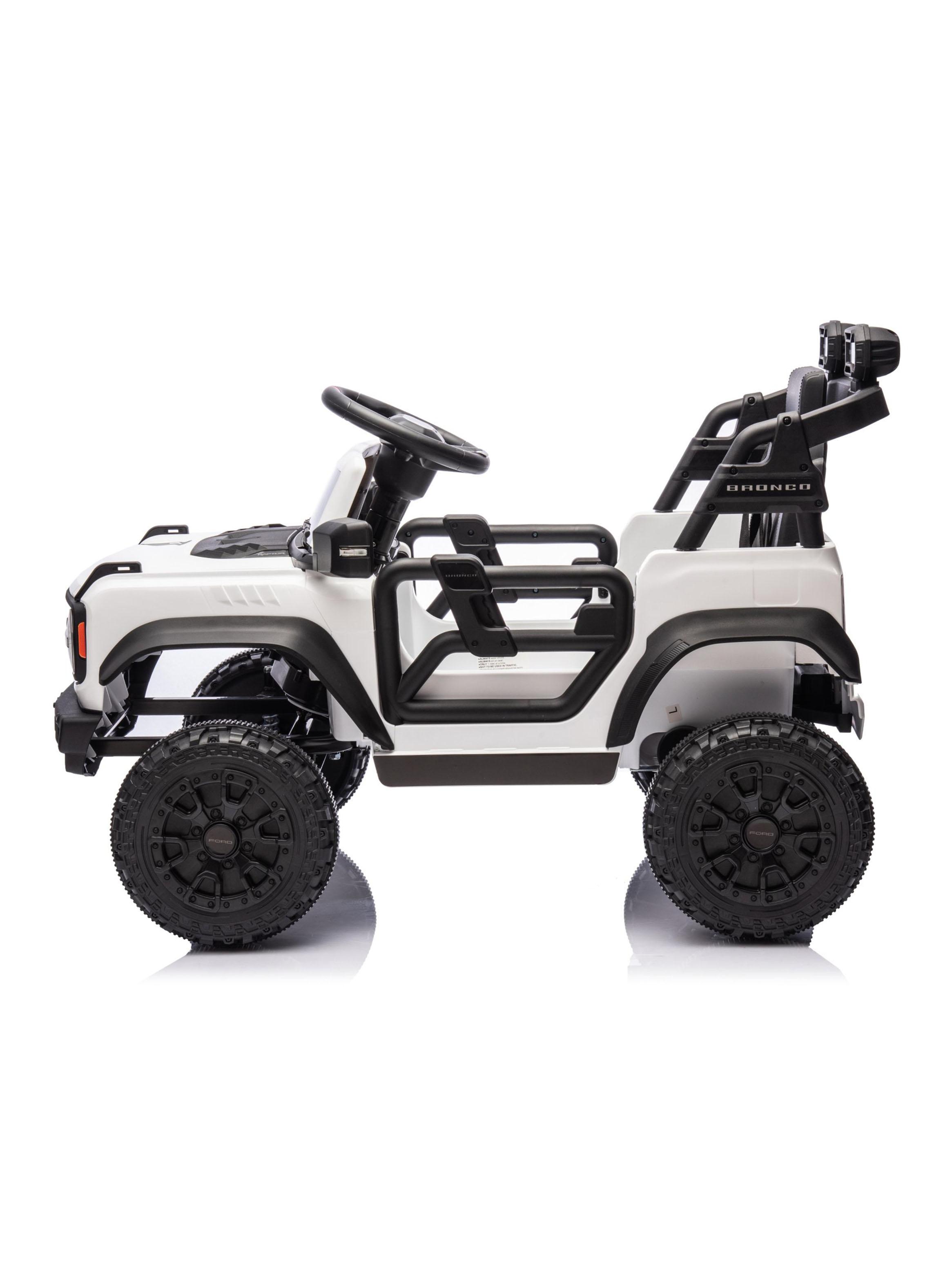 Auto Bateria Ford Bronco Raptor 12v 2 Motores Blanco-3