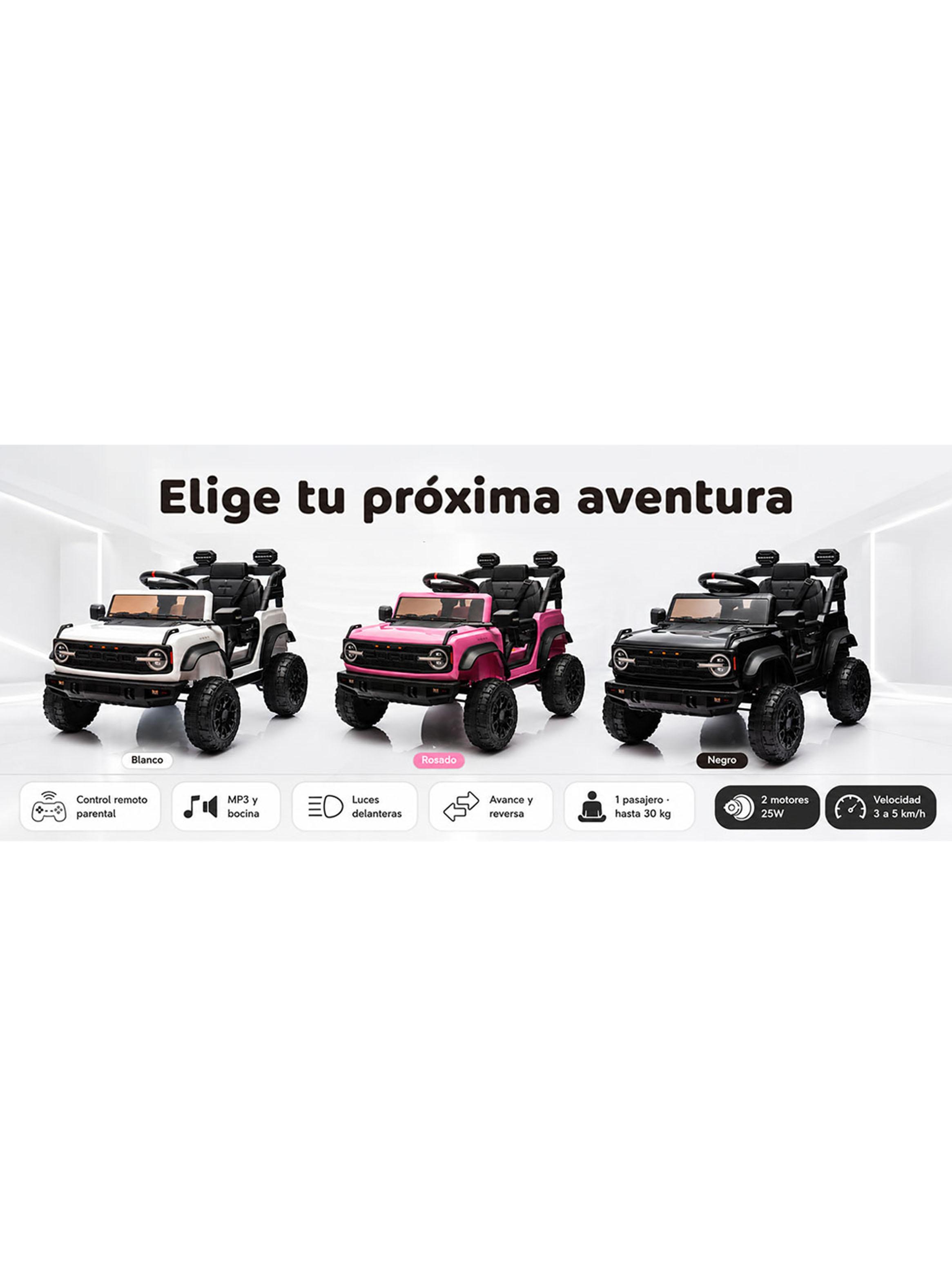 Auto Bateria Ford Bronco Raptor 12v 2 Motores Blanco-3