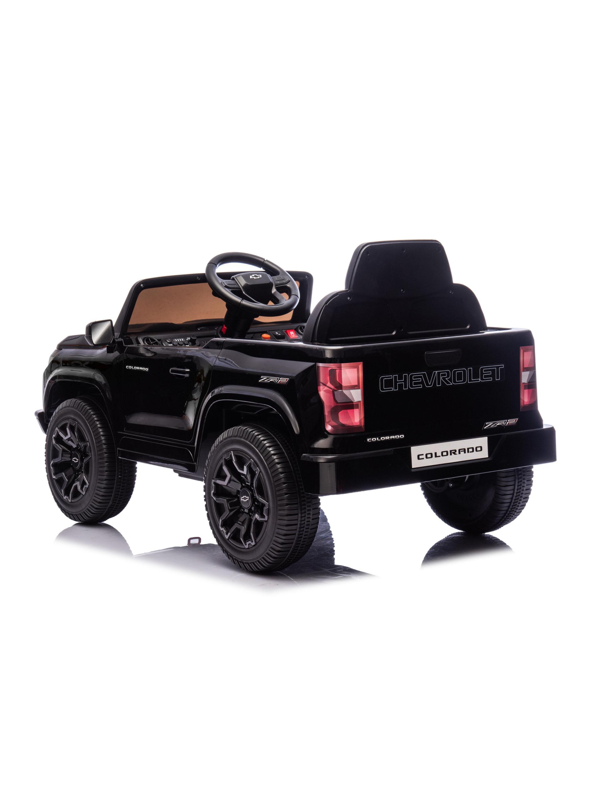 Auto a Batería Chevrolet Colorado 12v 2 Motores Negro-4