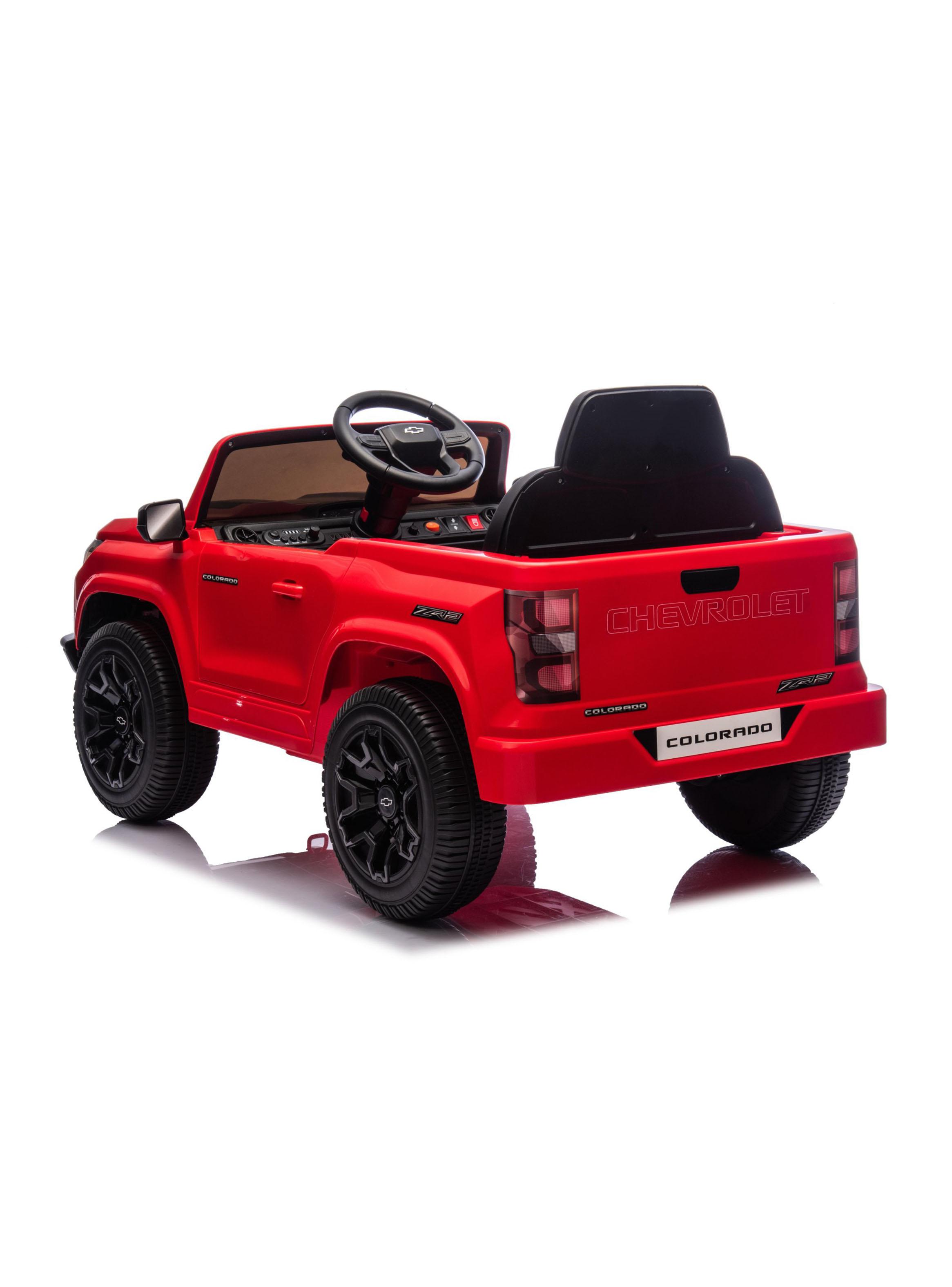 Auto a Batería Chevrolet Colorado 12v 2 Motores Rojo-3