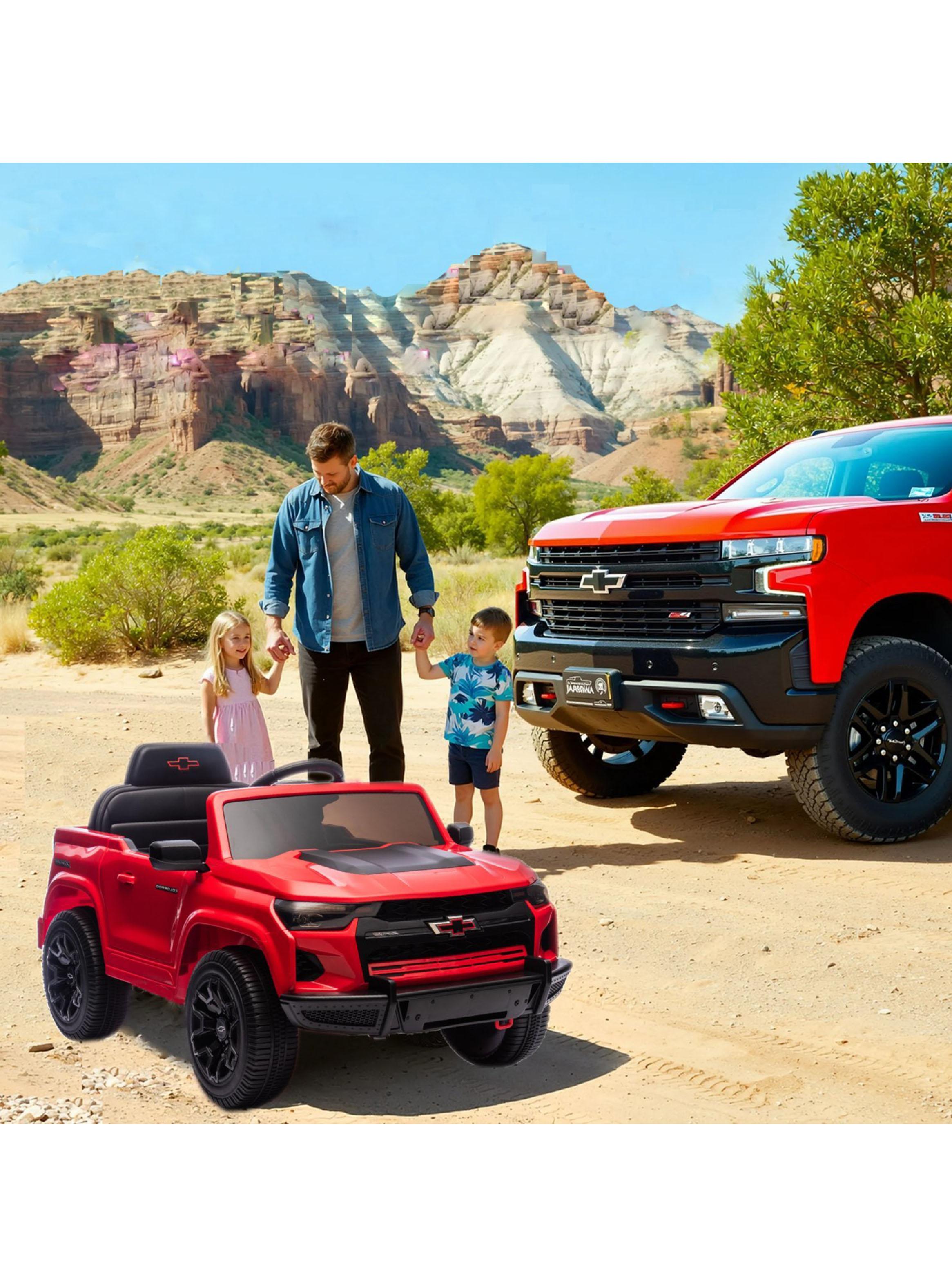 Auto a Batería Chevrolet Colorado 12v 2 Motores Rojo-5