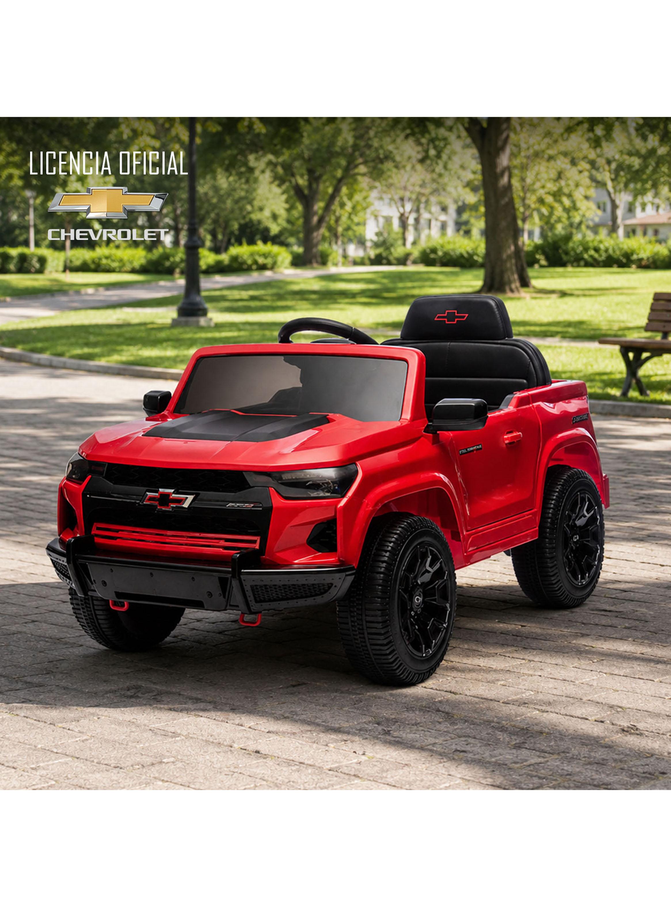 Auto a Batería Chevrolet Colorado 12v 2 Motores Rojo-5