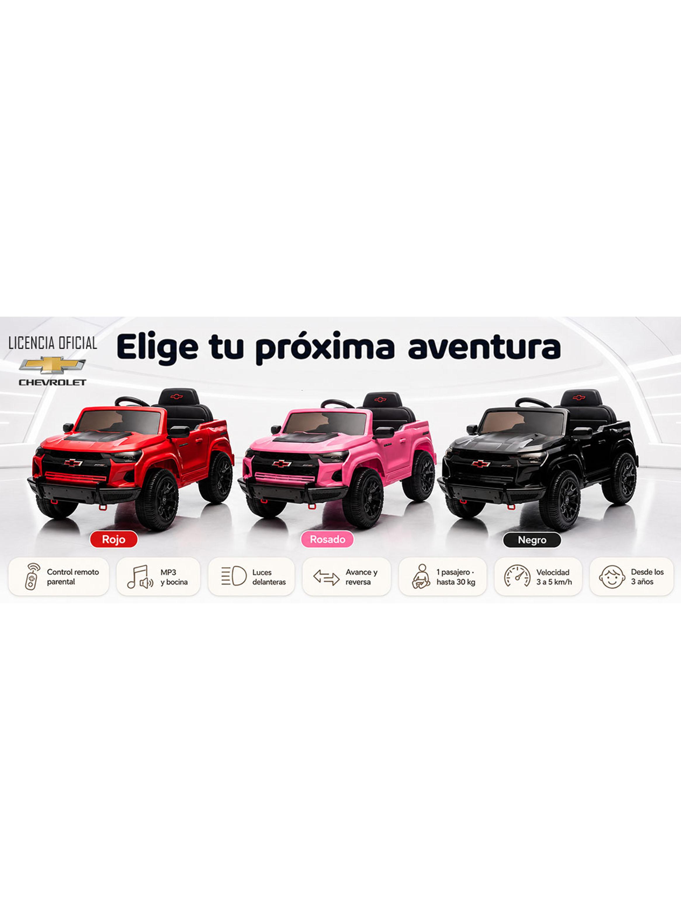 Auto a Batería Chevrolet Colorado 12v 2 Motores Rojo-3
