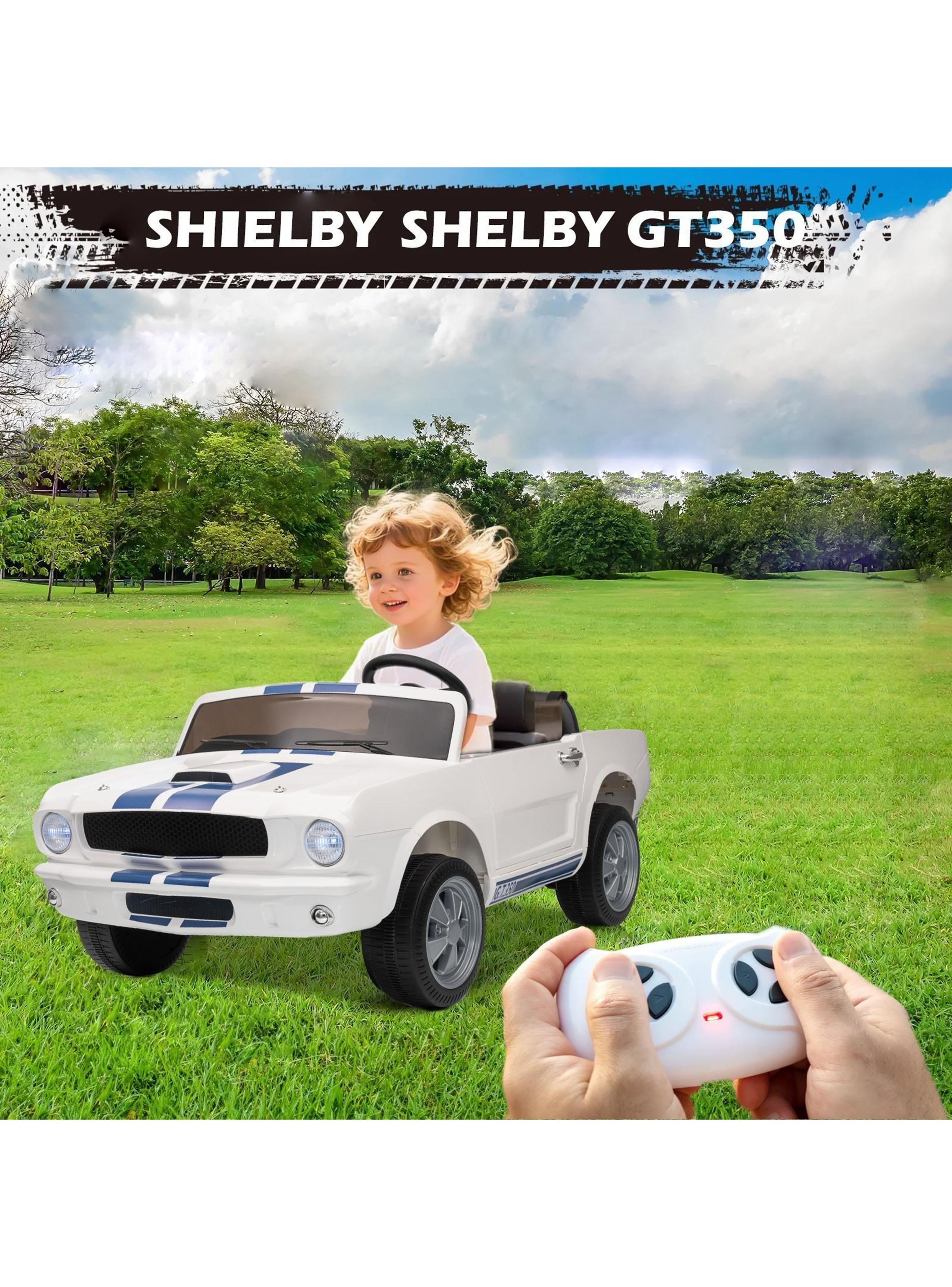 Auto a Batería Shelby Gt350 12v 2 Motores Blanco-5