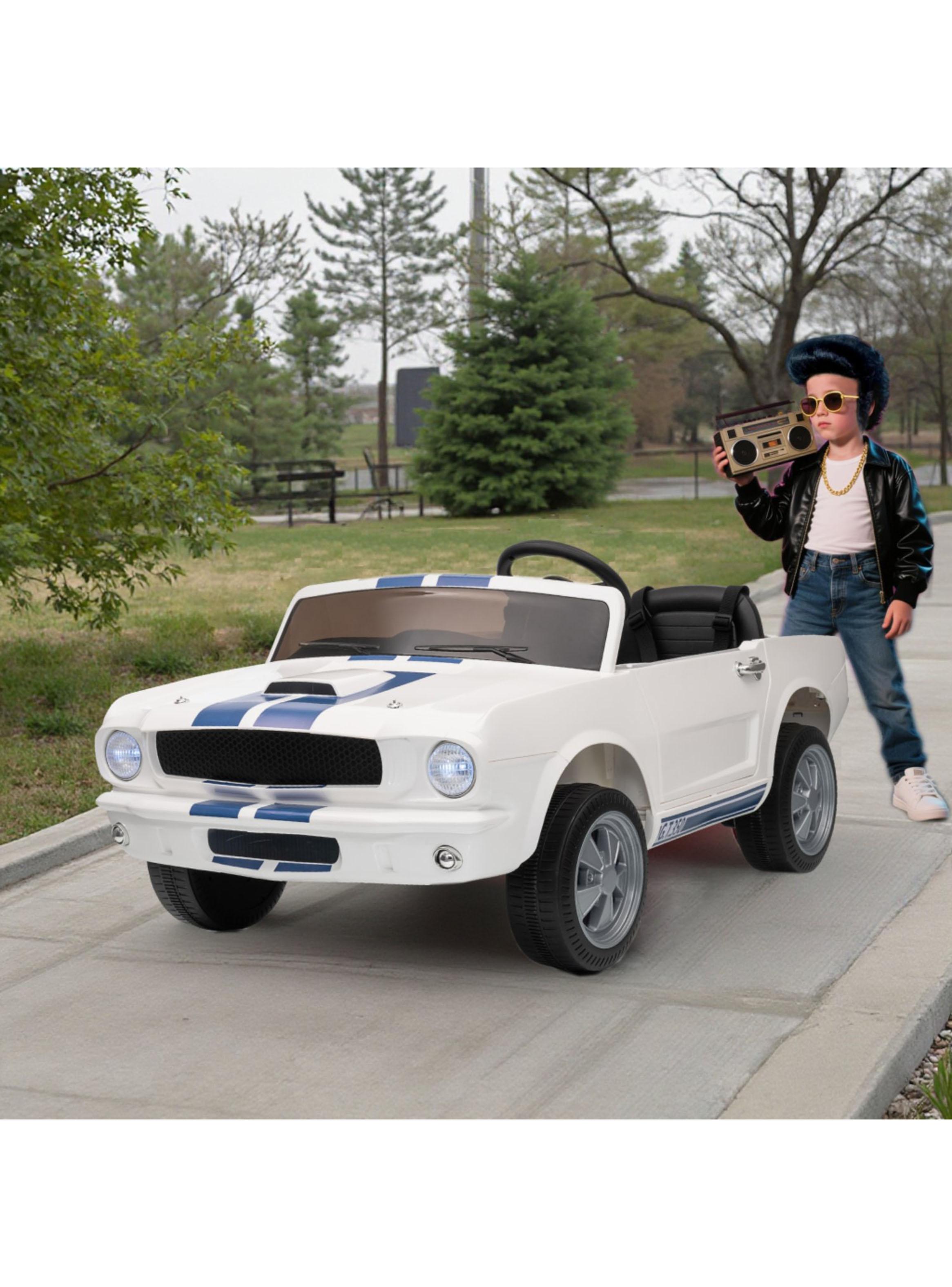 Auto a Batería Shelby Gt350 12v 2 Motores Blanco-4