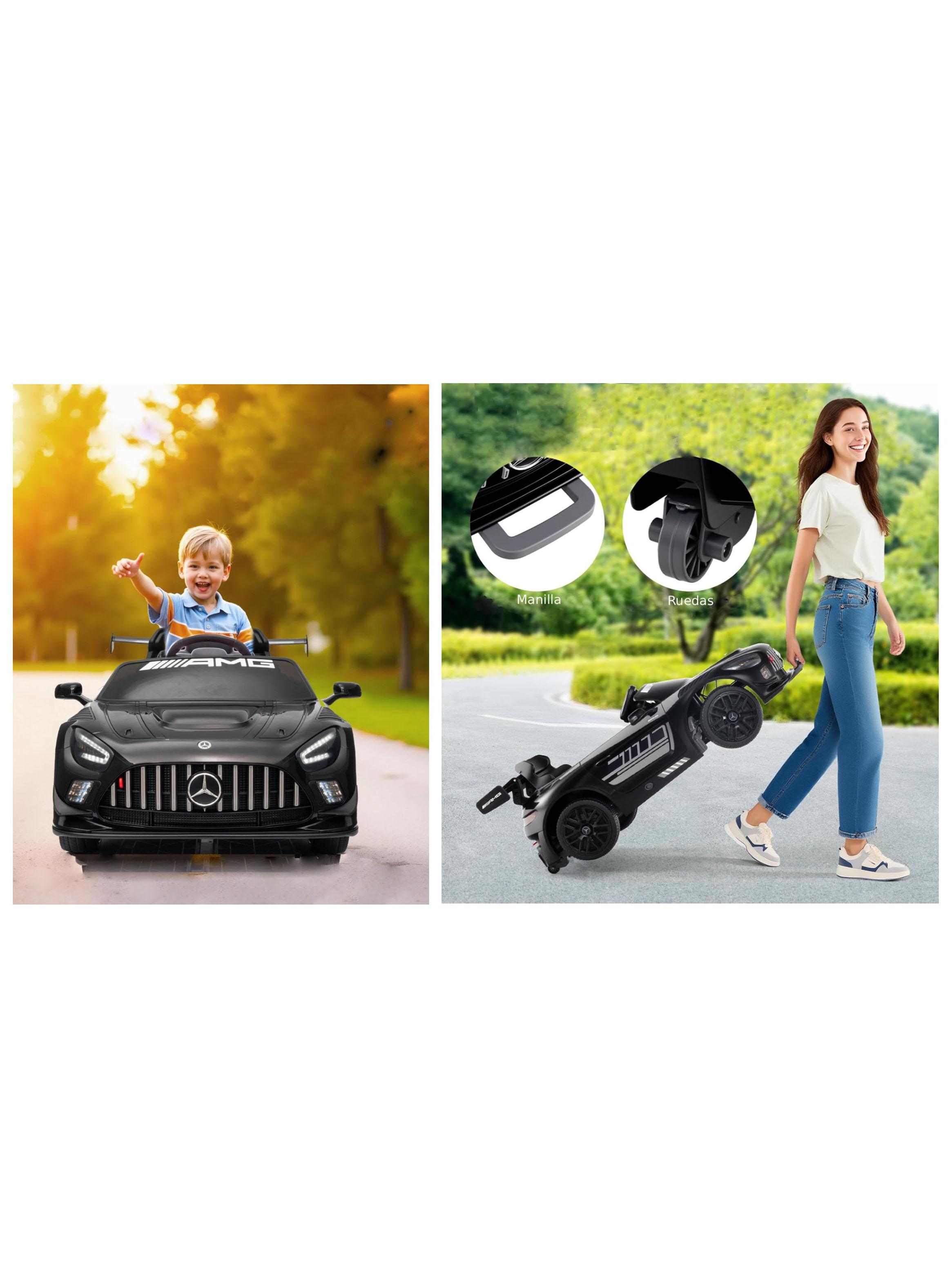 Auto a Batería Mercedes Benz Amg Gt3 12v 2 Motores Negro-5