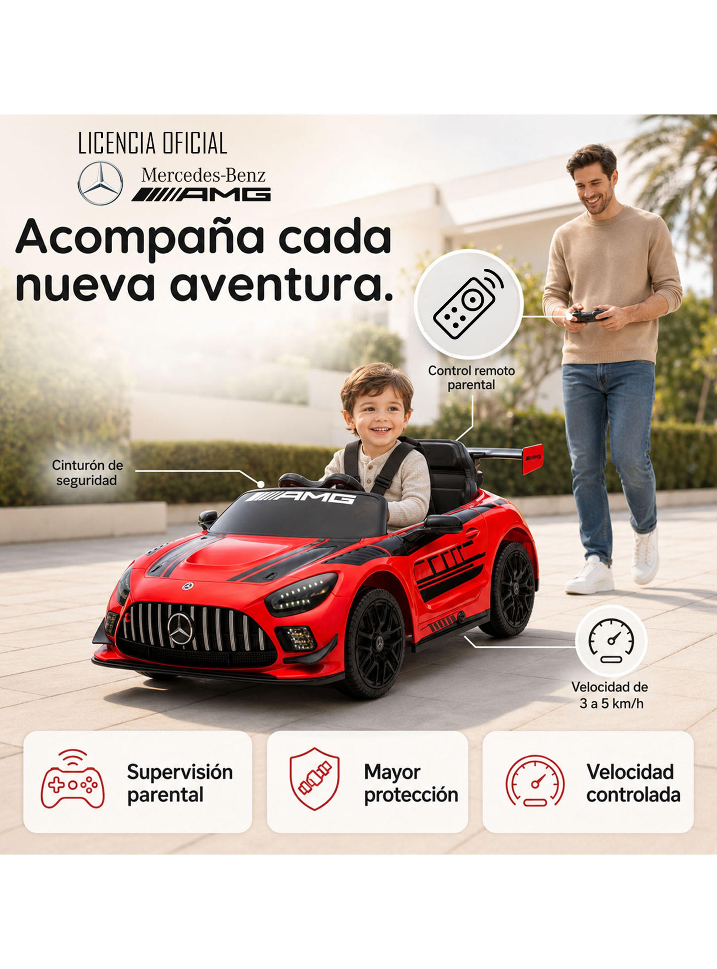 Auto a Batería Orange Racer Mercedes Benz Amg Gt3 12v-5