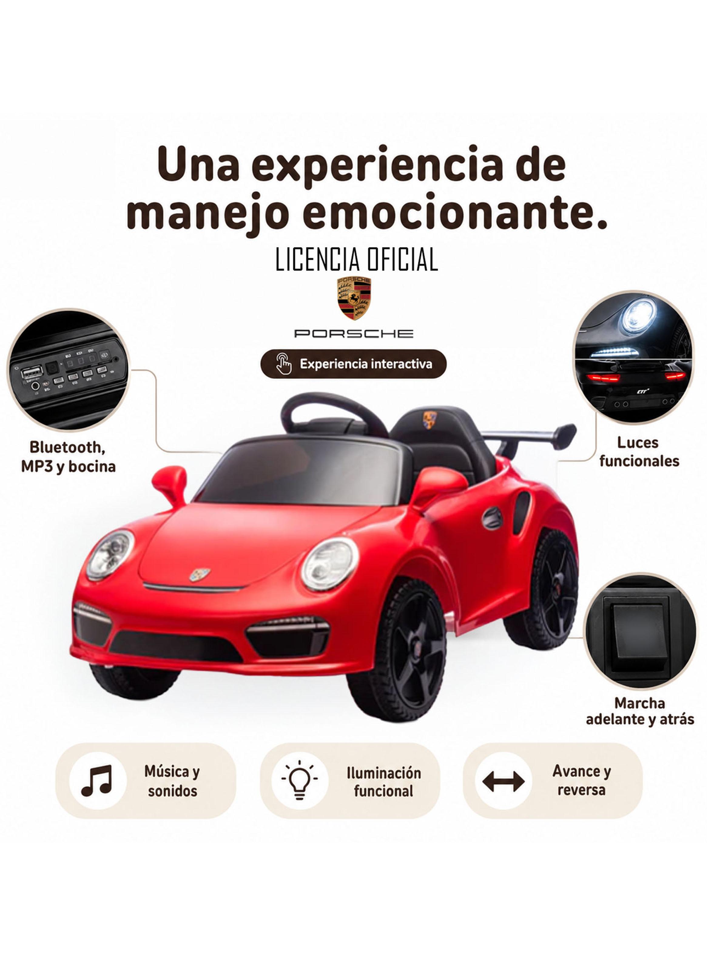 Auto a Batería Porsche 911 Ruf CTR3 12v 2 Motores Rojo-4