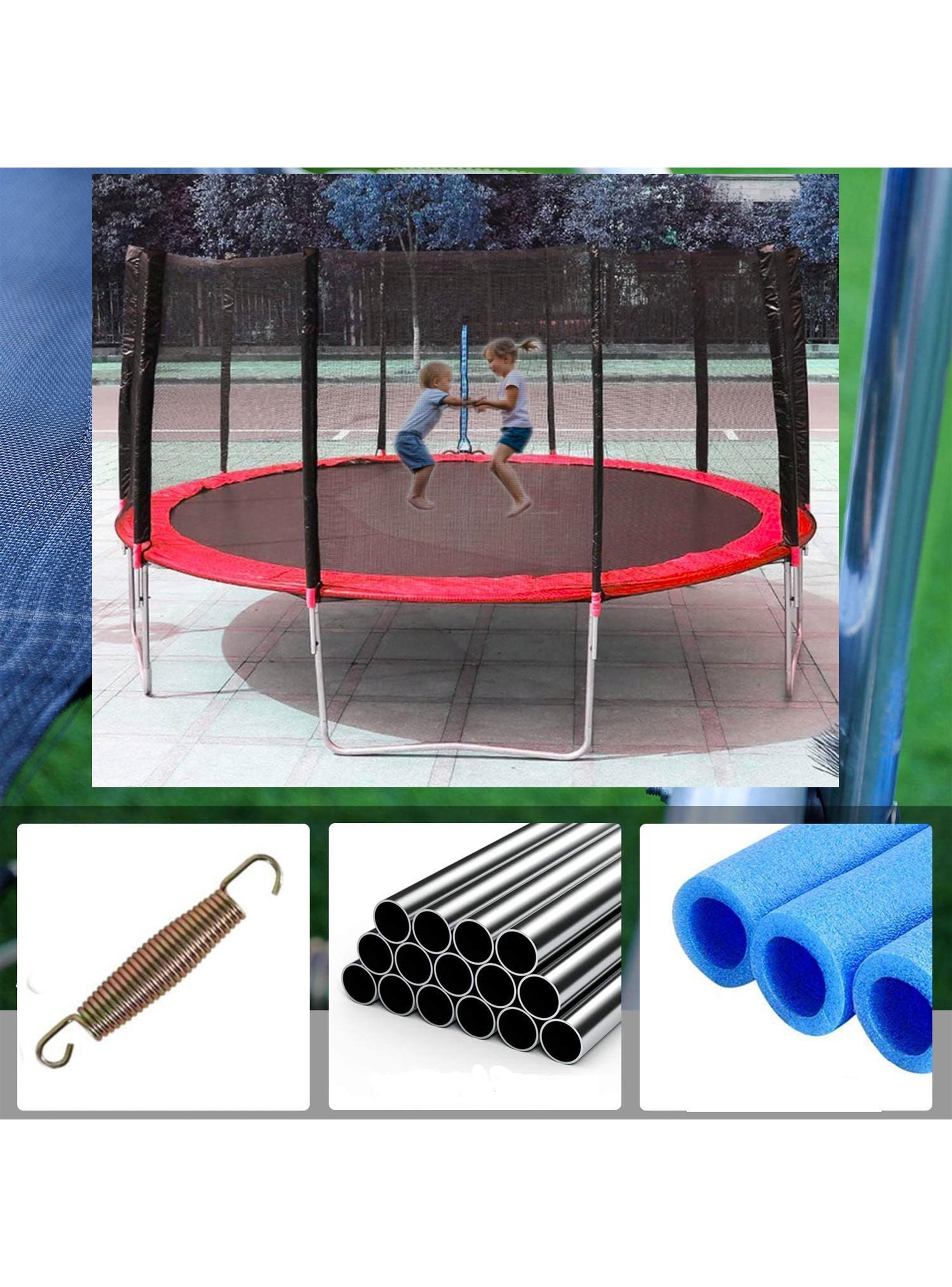 Cama Elástica Roja 14 Pies con Escalera-5