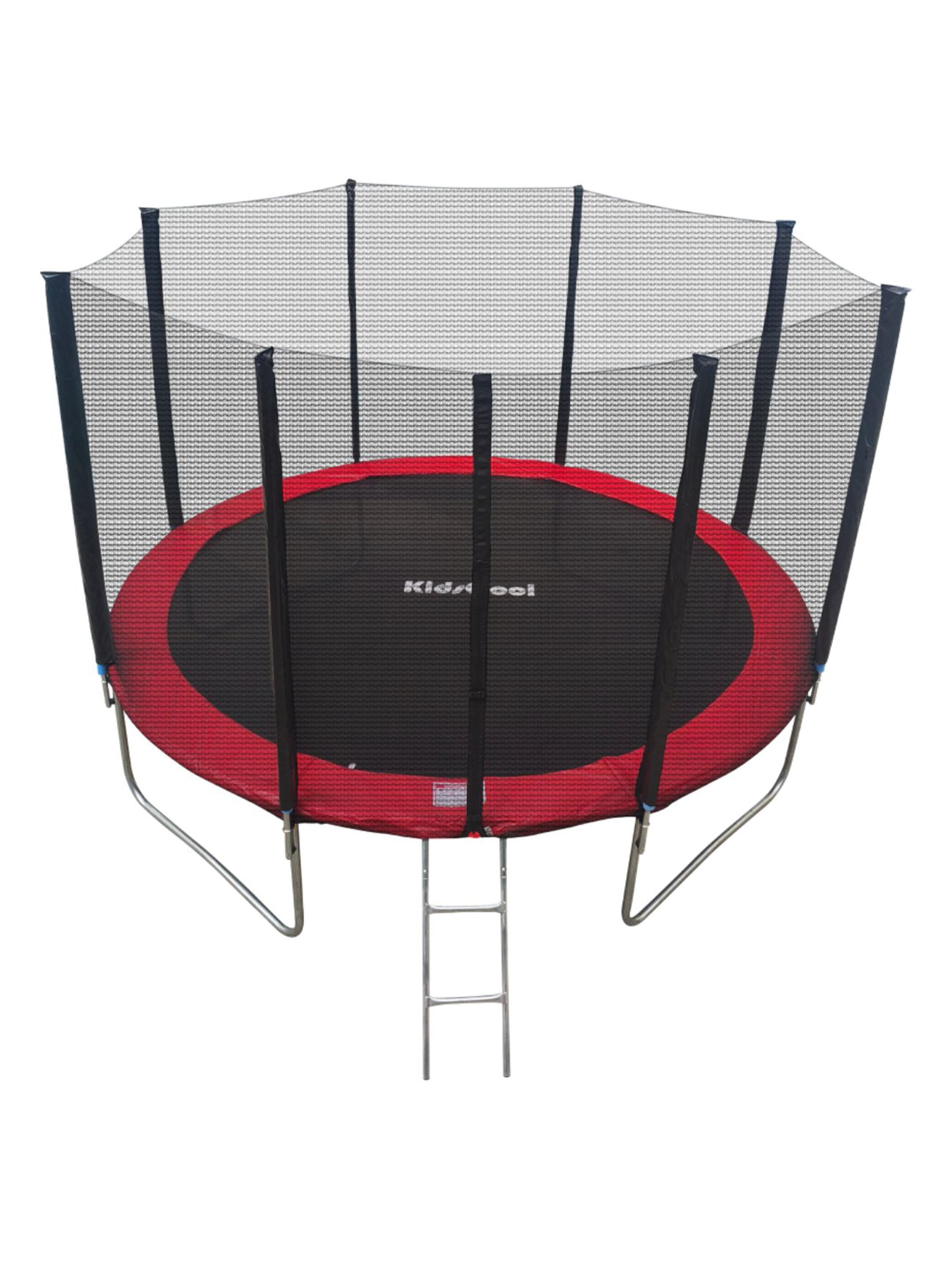 Cama Elástica Roja 14 Pies con Escalera-2