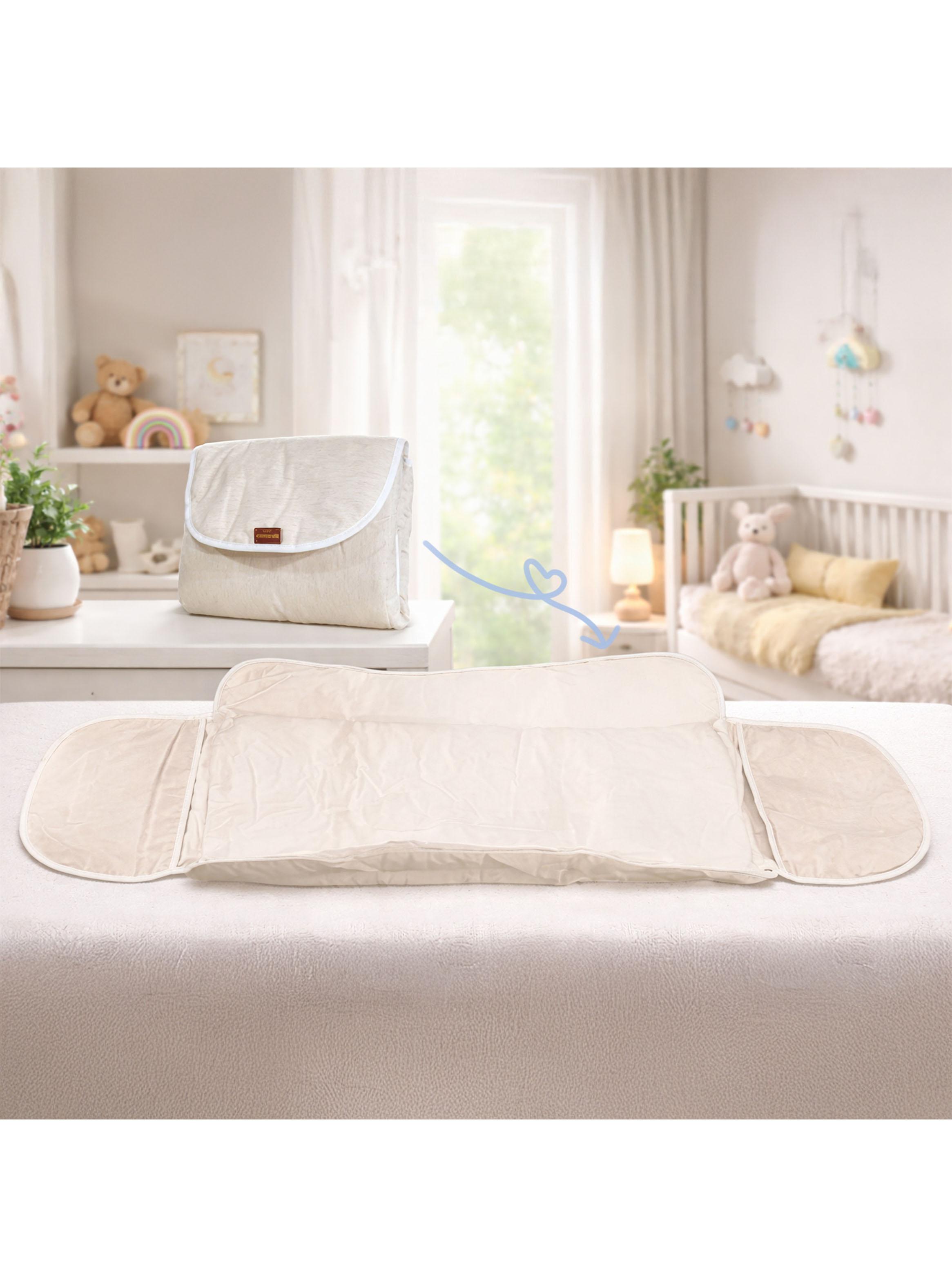 Mudador Portátil Impermeable Beige-5