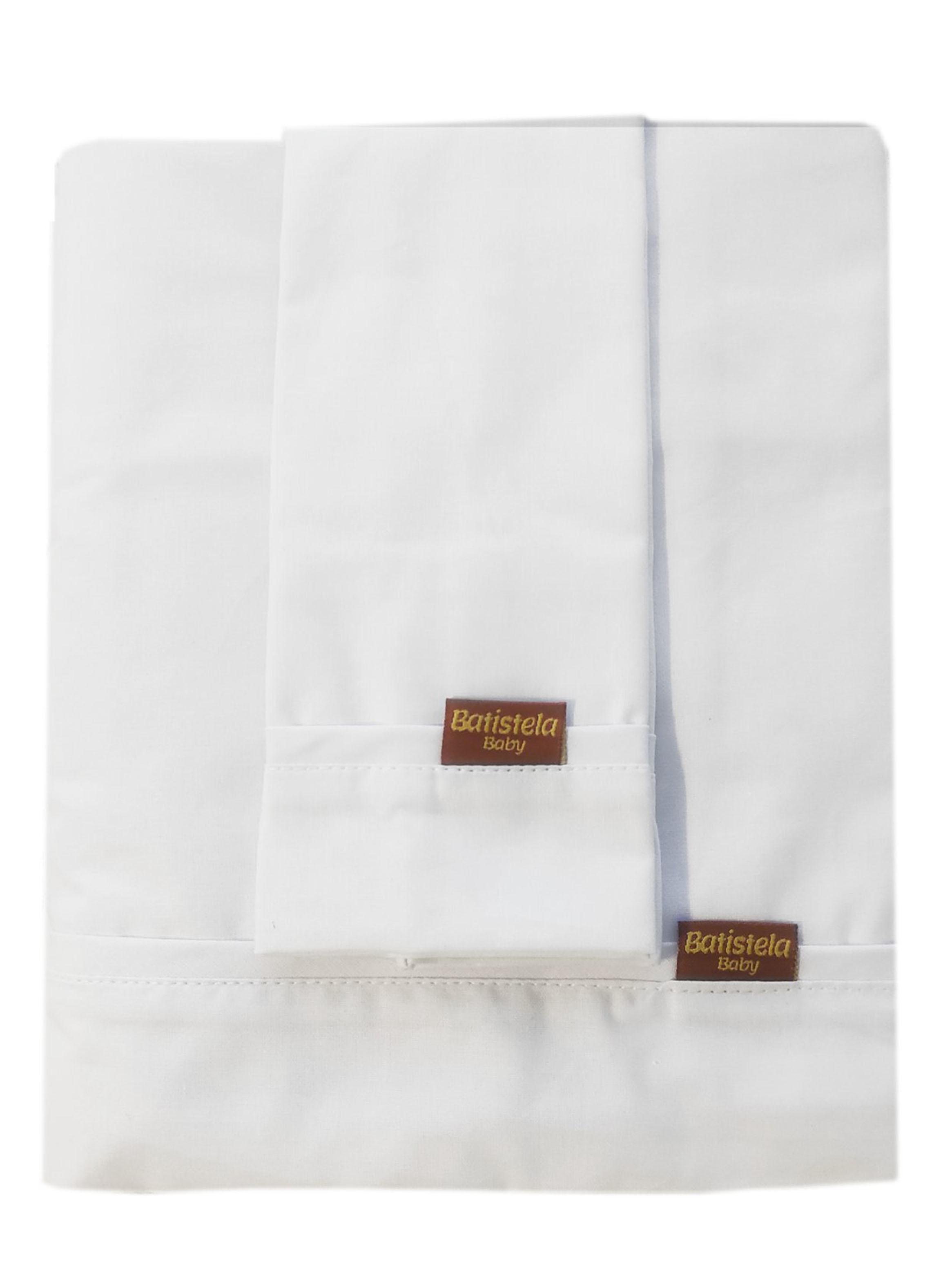 Juego de Sábanas Cuna Blanco Algodón-0