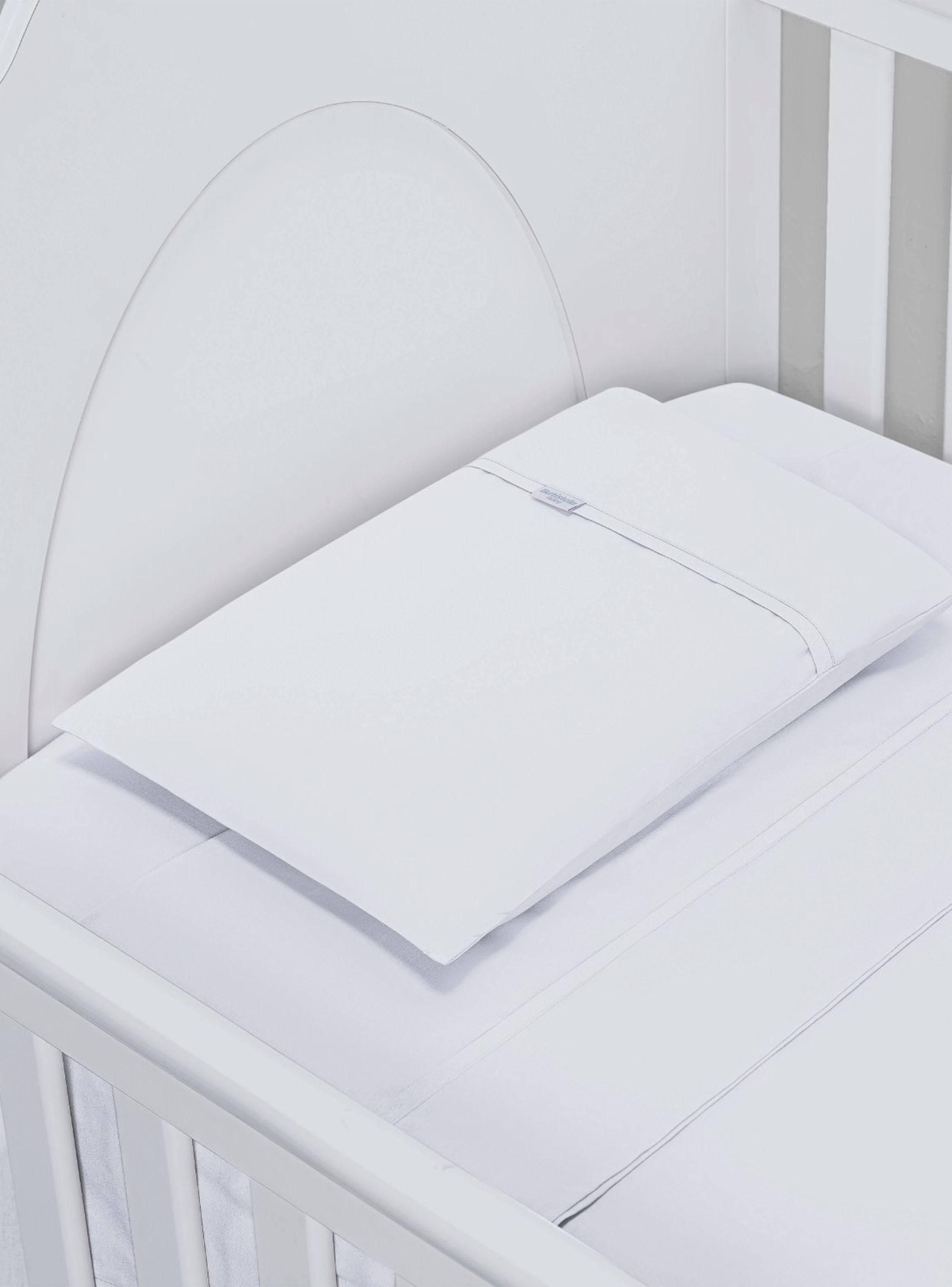 Juego de Sábanas Cuna Blanco Algodón-4