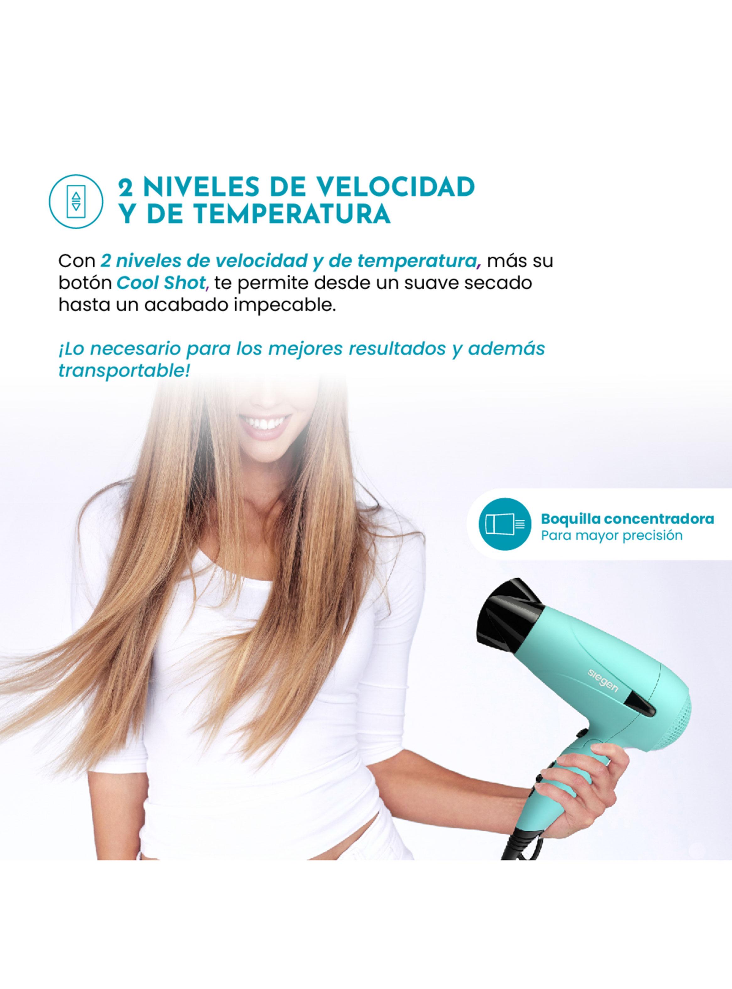 Secador de Pelo Let's Go Travel SG-3012C60 Verde-5