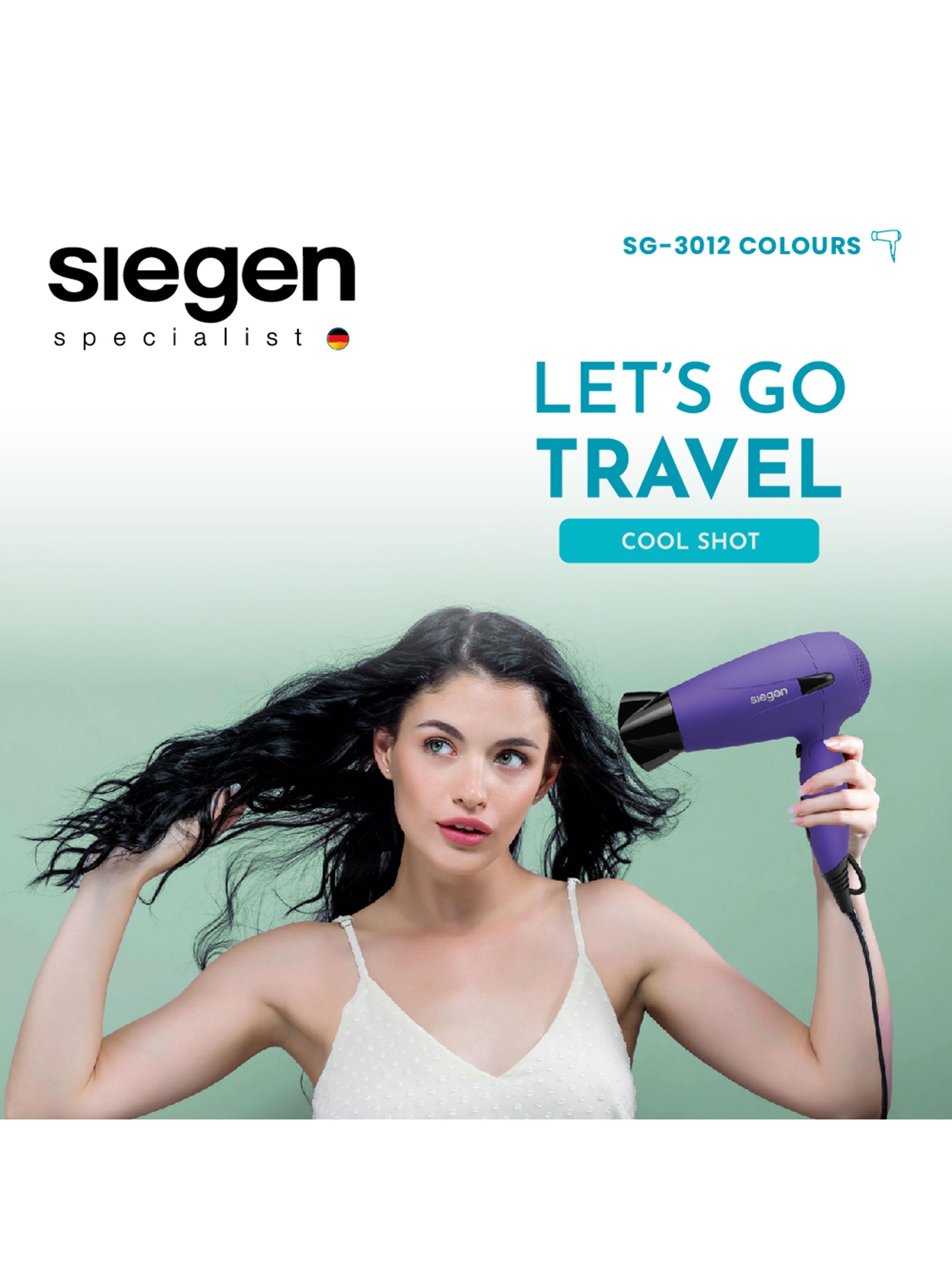 Secador de Pelo Let's Go Travel SG-3012C60 Verde-6