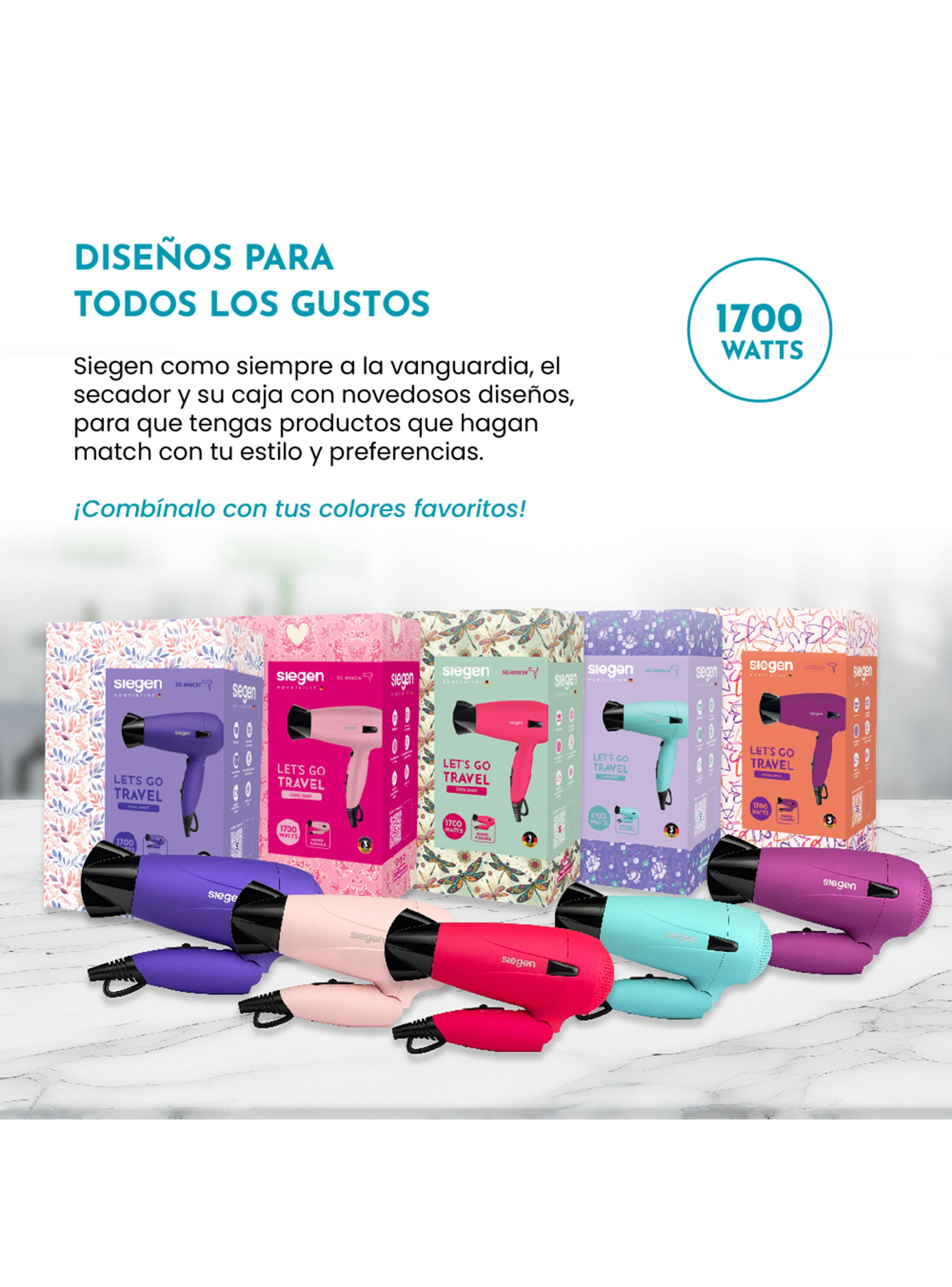 Secador de Pelo Let's Go Travel SG-3012C60 Verde-4