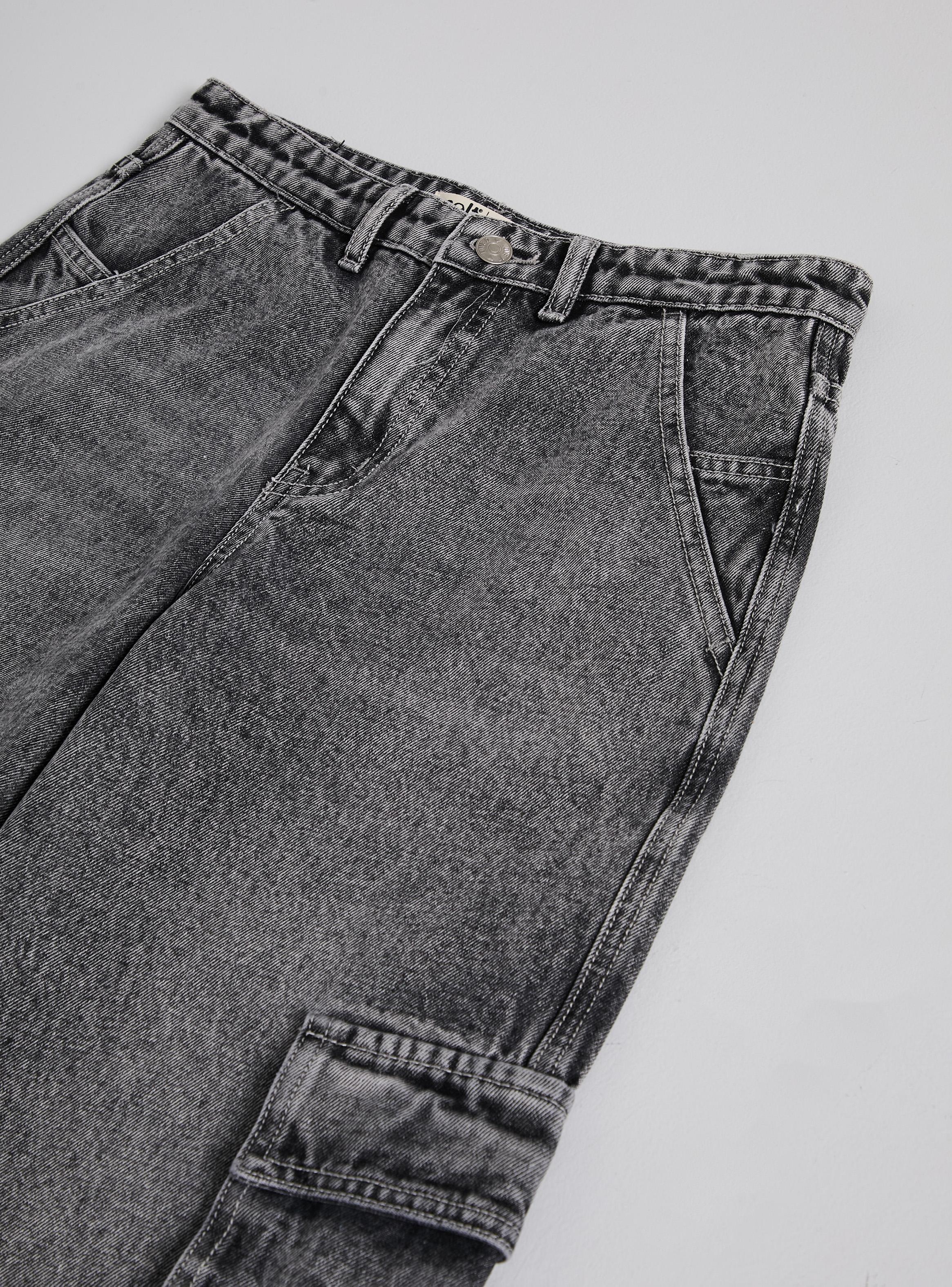 Jeans Cargo Estilo Lavado-2