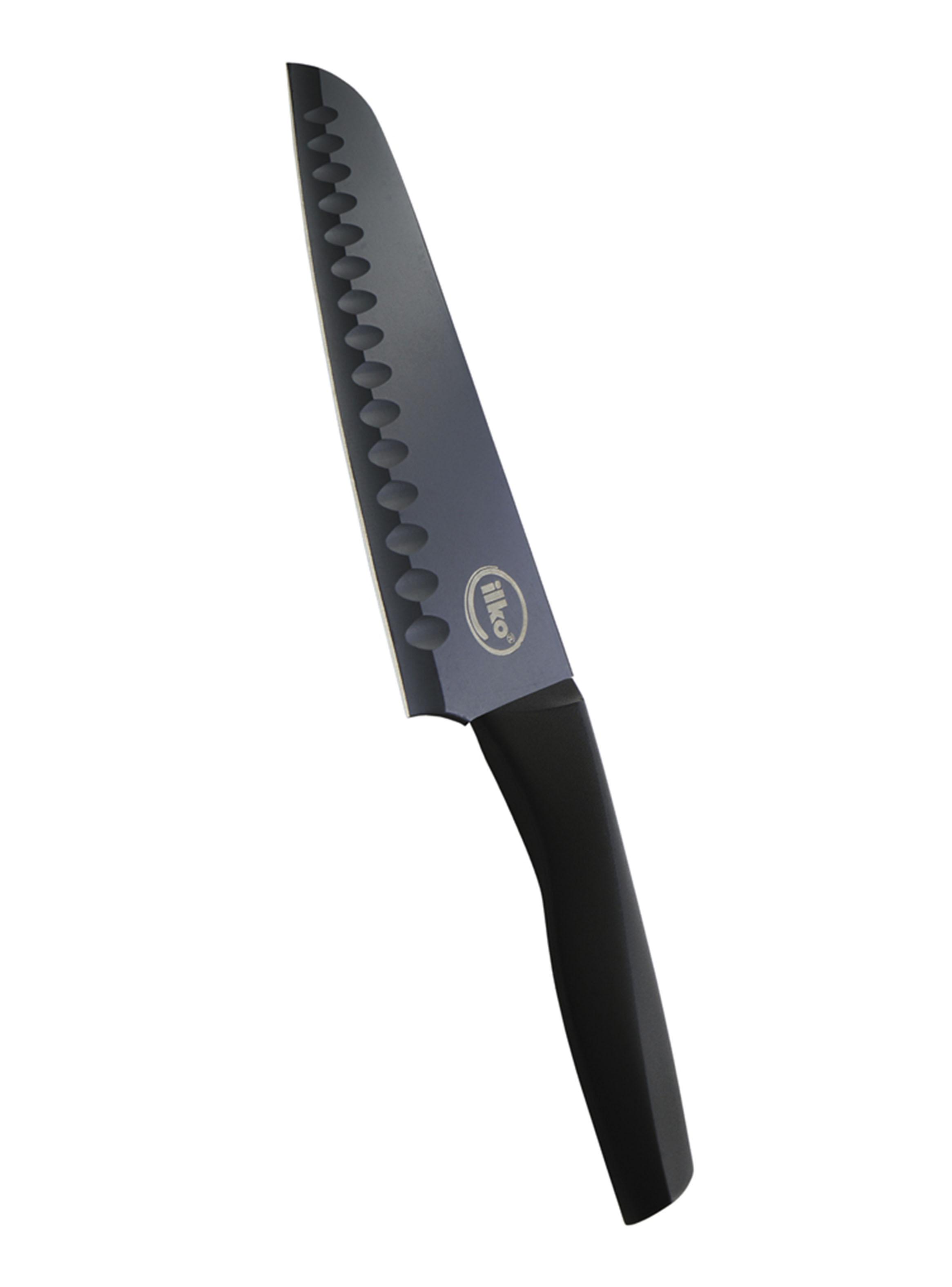 Cuchillo Santoku 18 cm Nero Acero Inoxidable-0