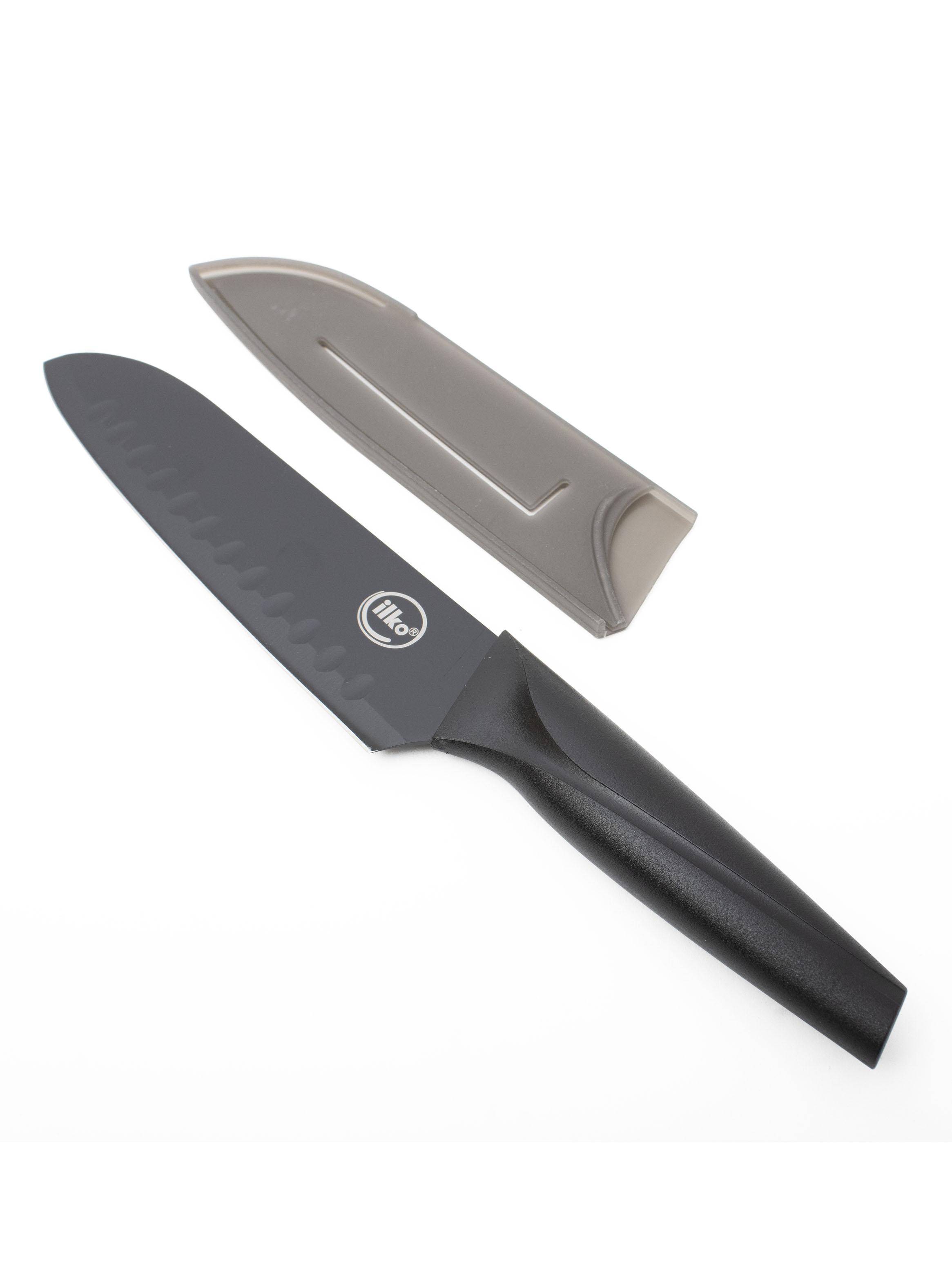 Cuchillo Santoku 18 cm Nero Acero Inoxidable-1