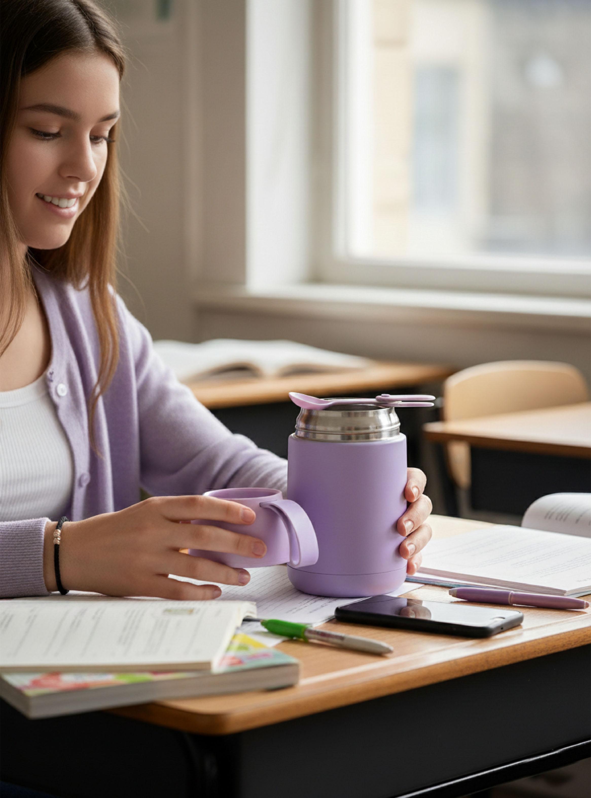 Termo para Comida Acero Inoxidable Cool 680 Ml Bs26 Pink-2